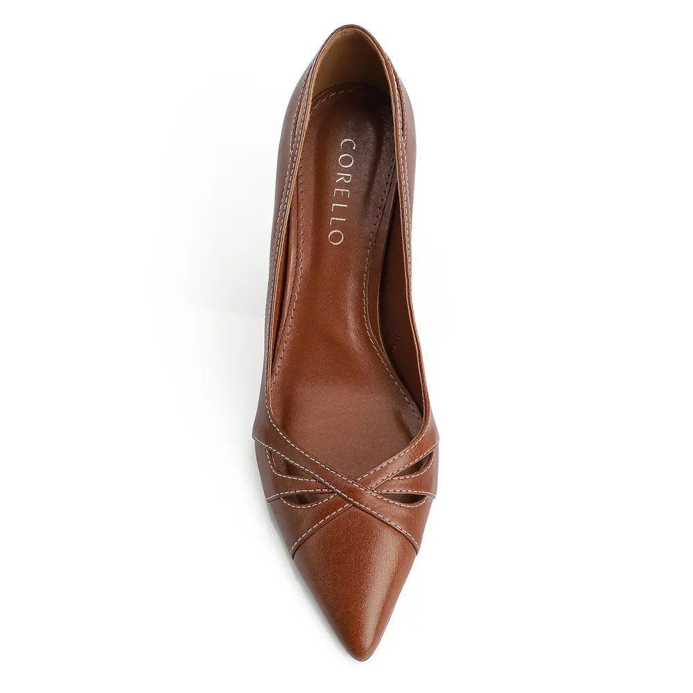 Scarpin Couro Marrom - imagem 5