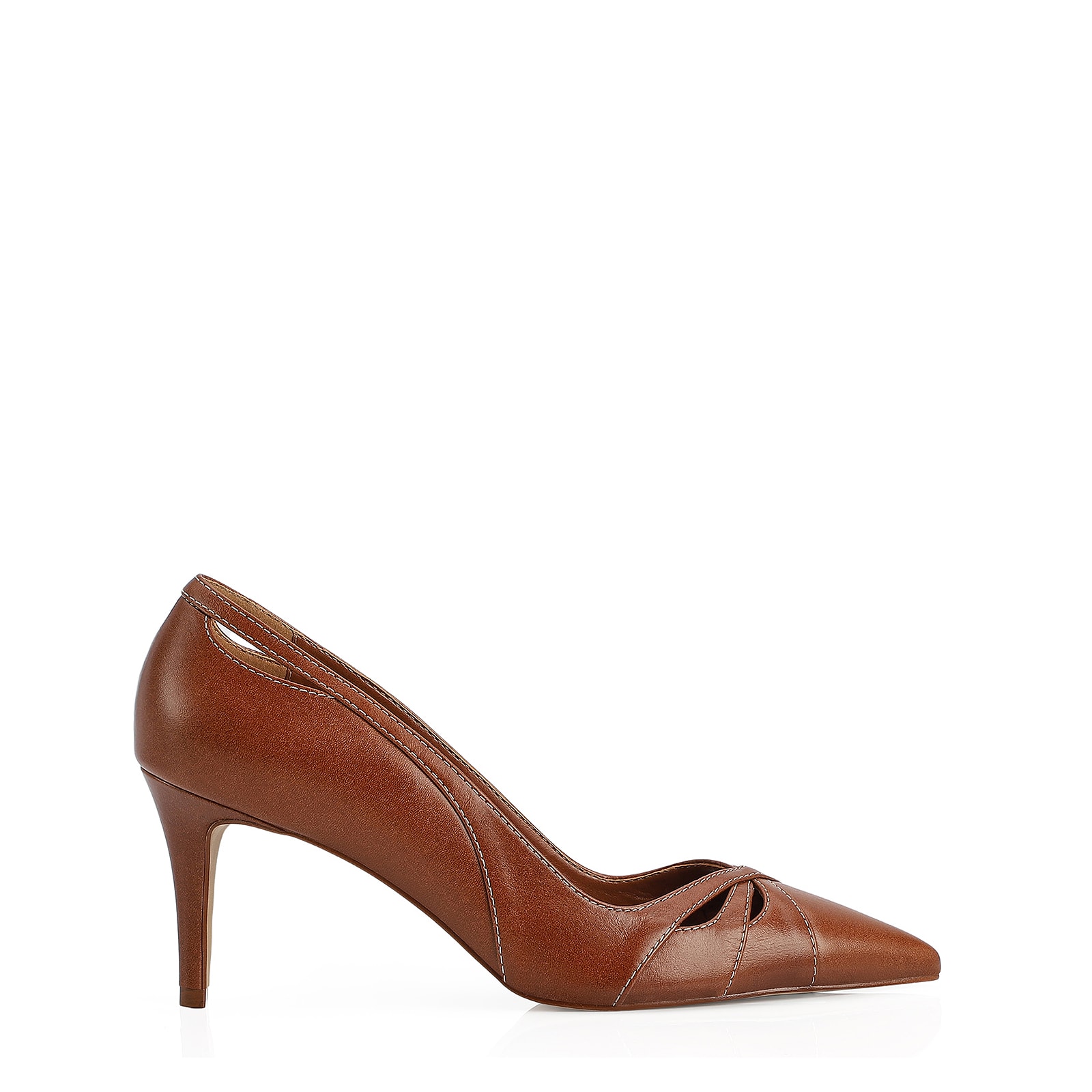 Scarpin Couro Marrom