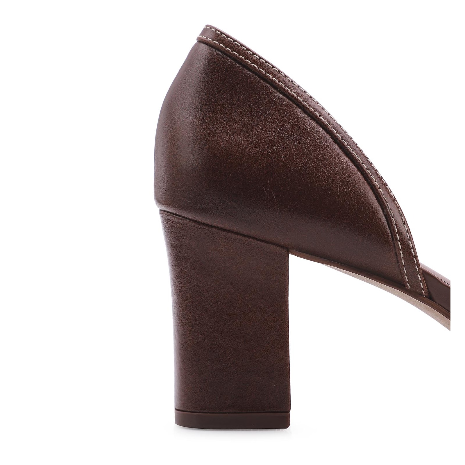 Scarpin Couro Marrom