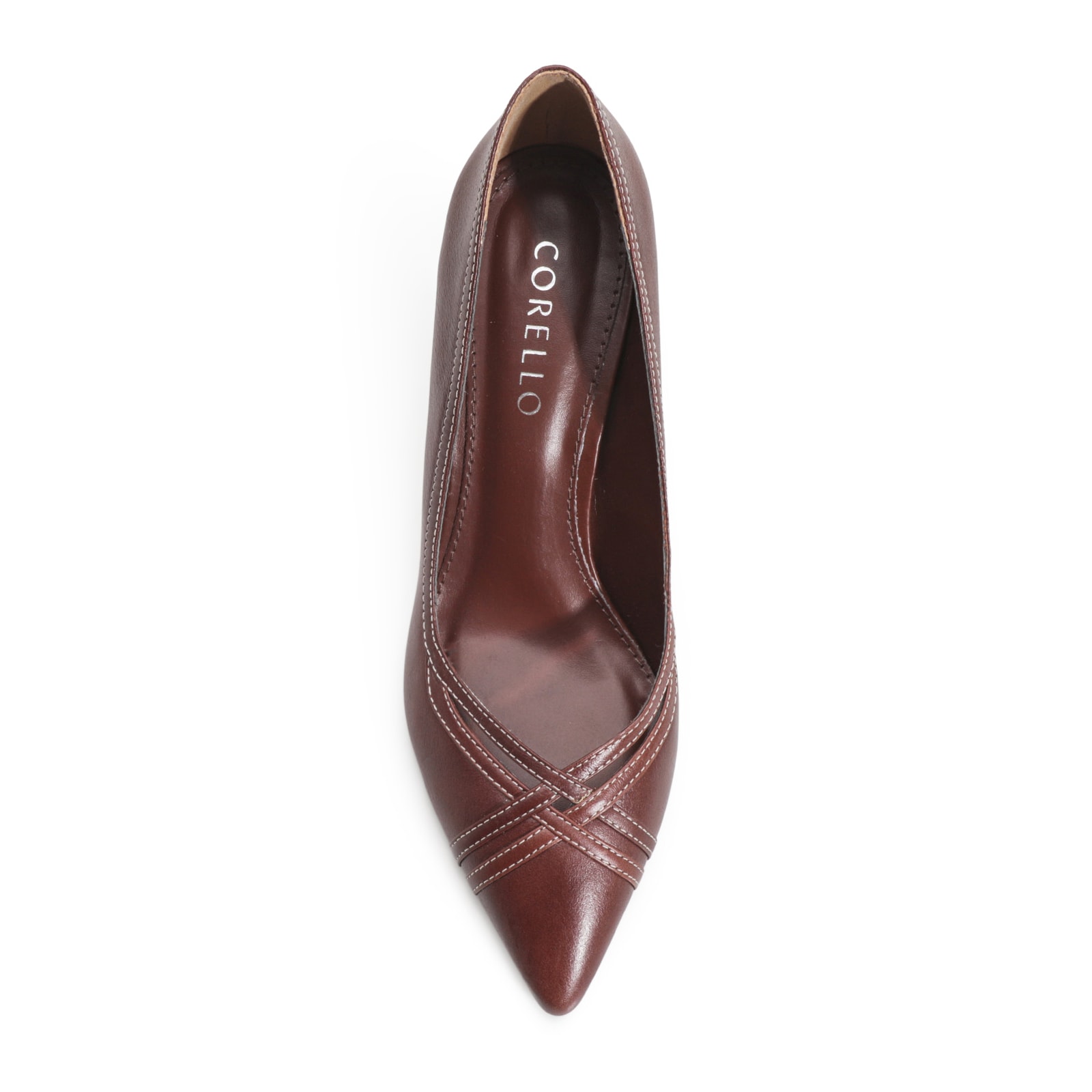 Scarpin Couro Marrom