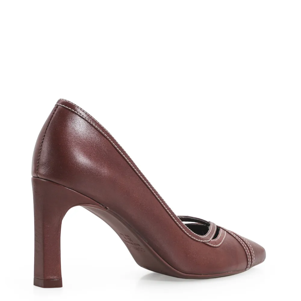 Scarpin Couro Marrom - imagem 3