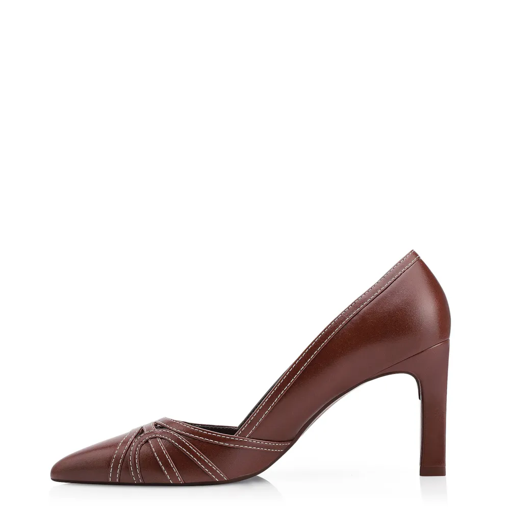 Scarpin Couro Marrom - imagem 5