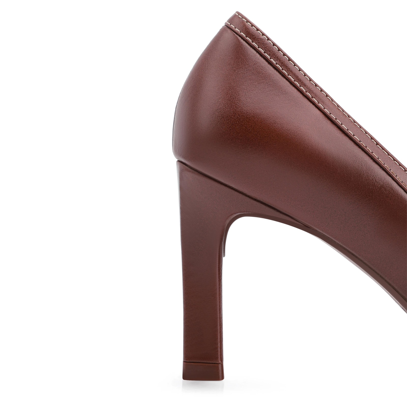 Scarpin Couro Marrom