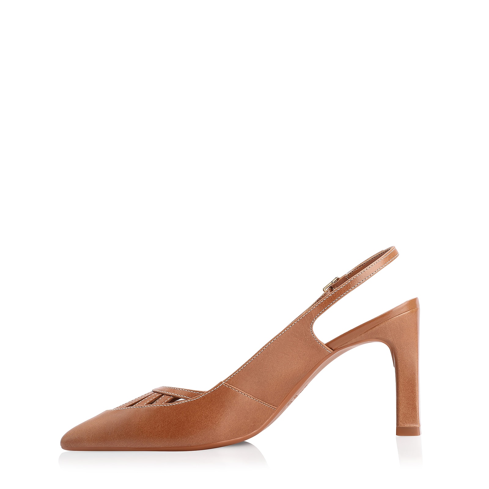 Scarpin Couro Marrom