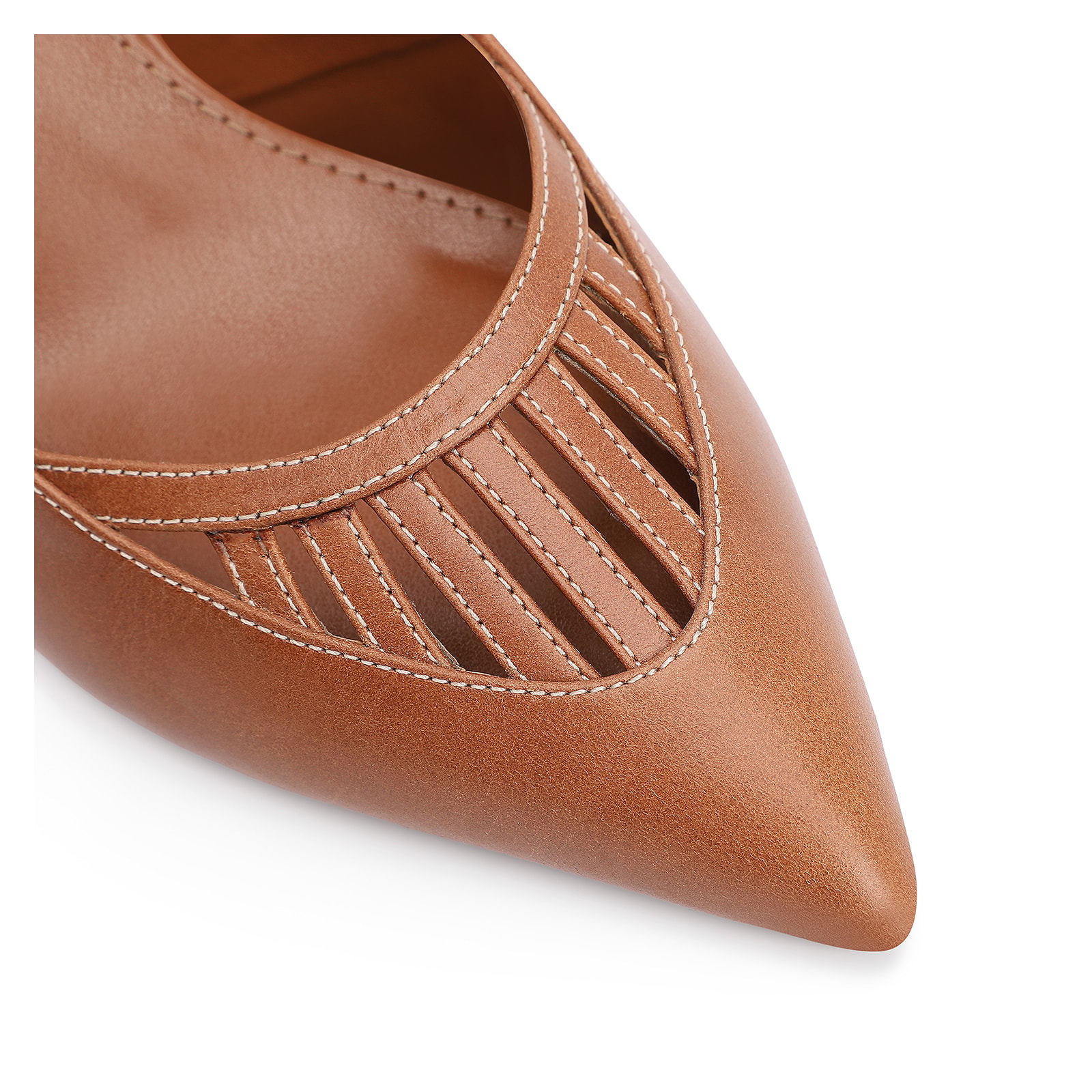 Scarpin Couro Marrom