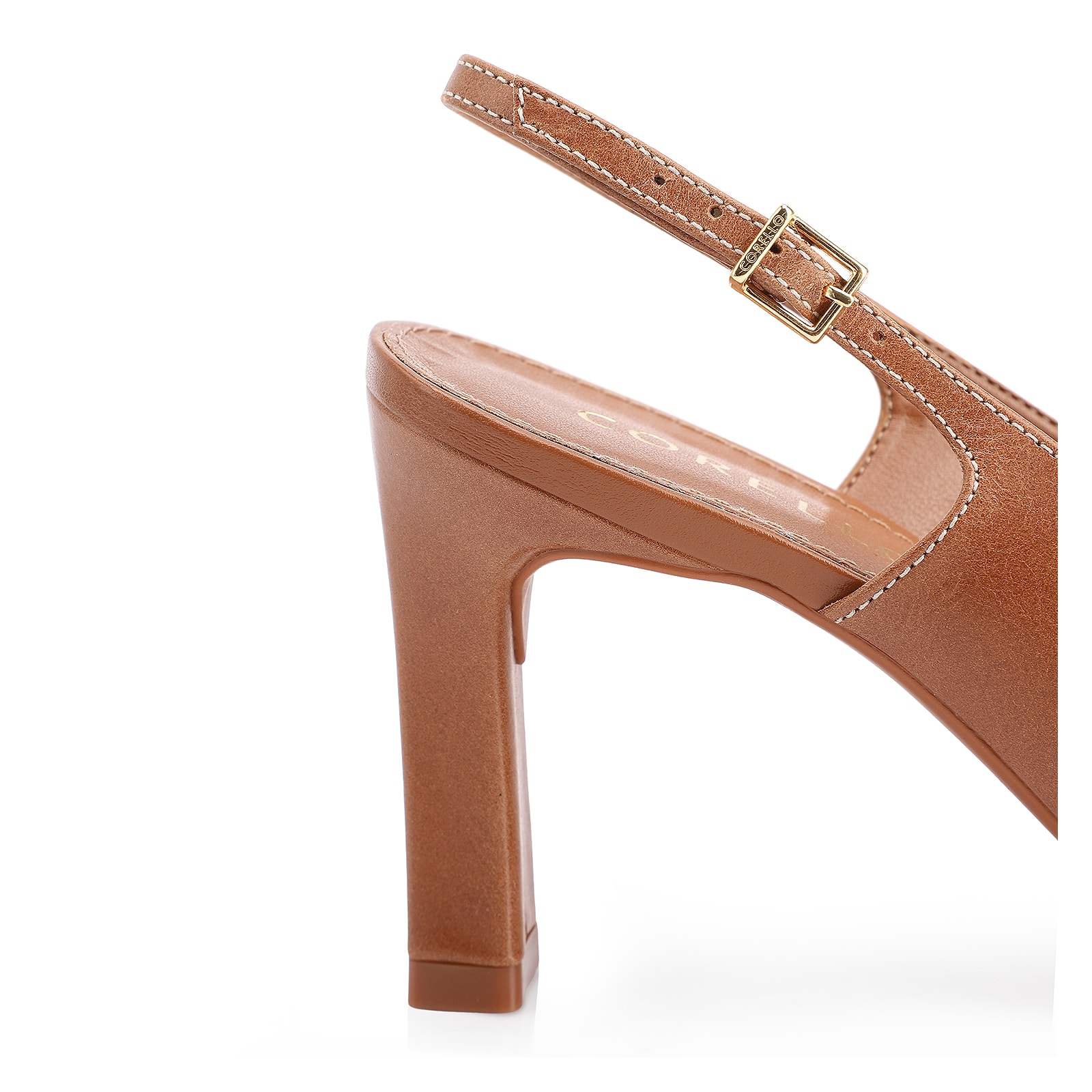 Scarpin Couro Marrom