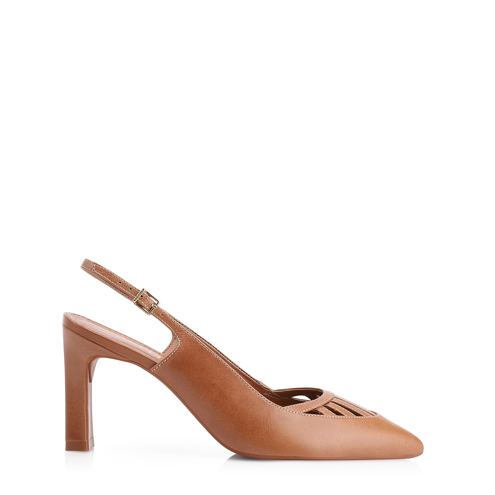 Scarpin Couro Marrom