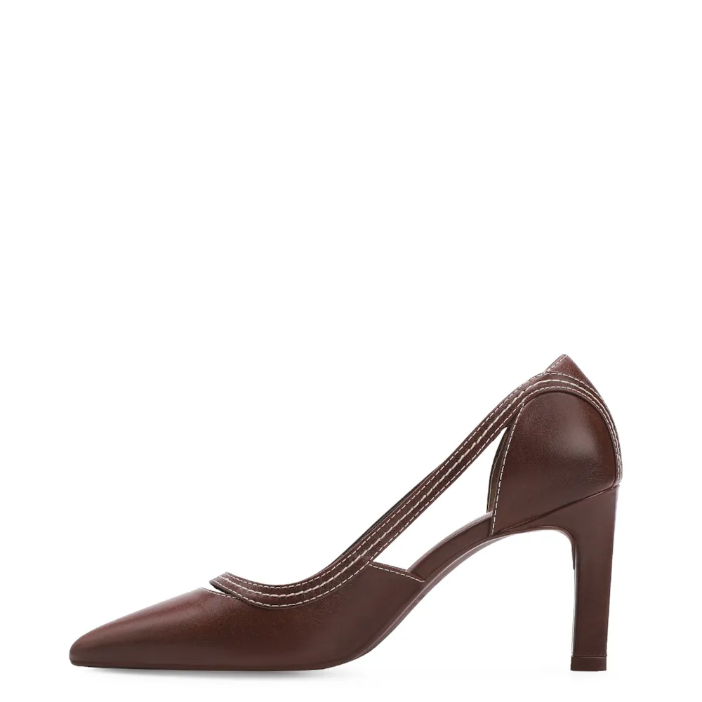 Scarpin Couro Marrom - imagem 4