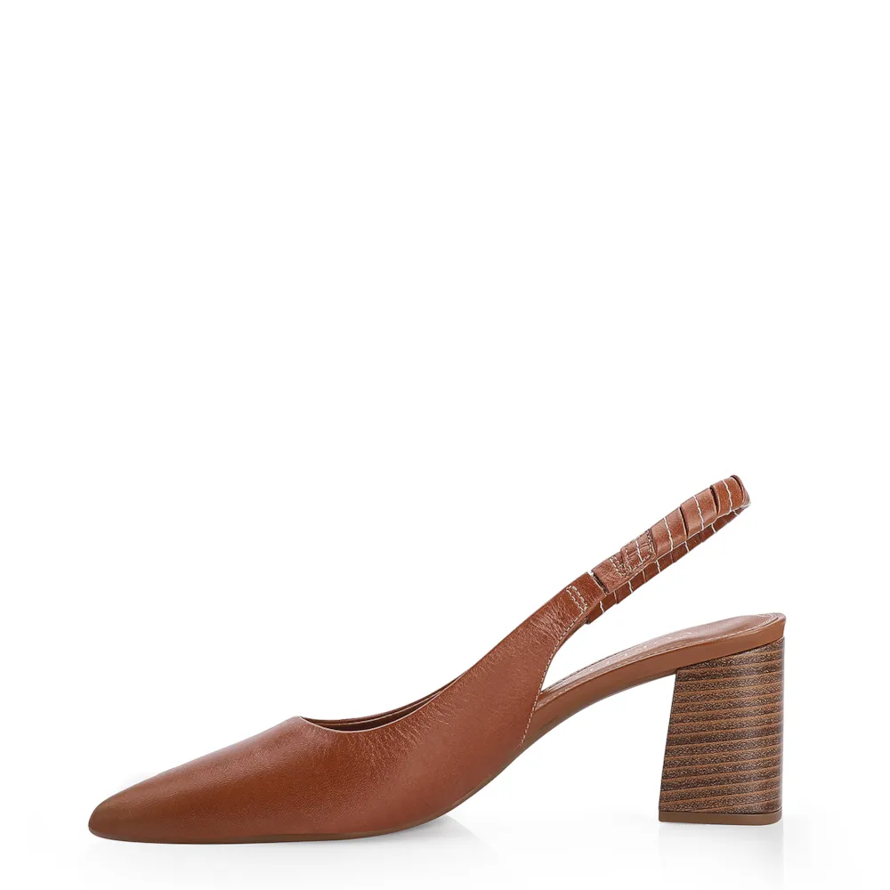 Scarpin Couro Marrom - imagem 4