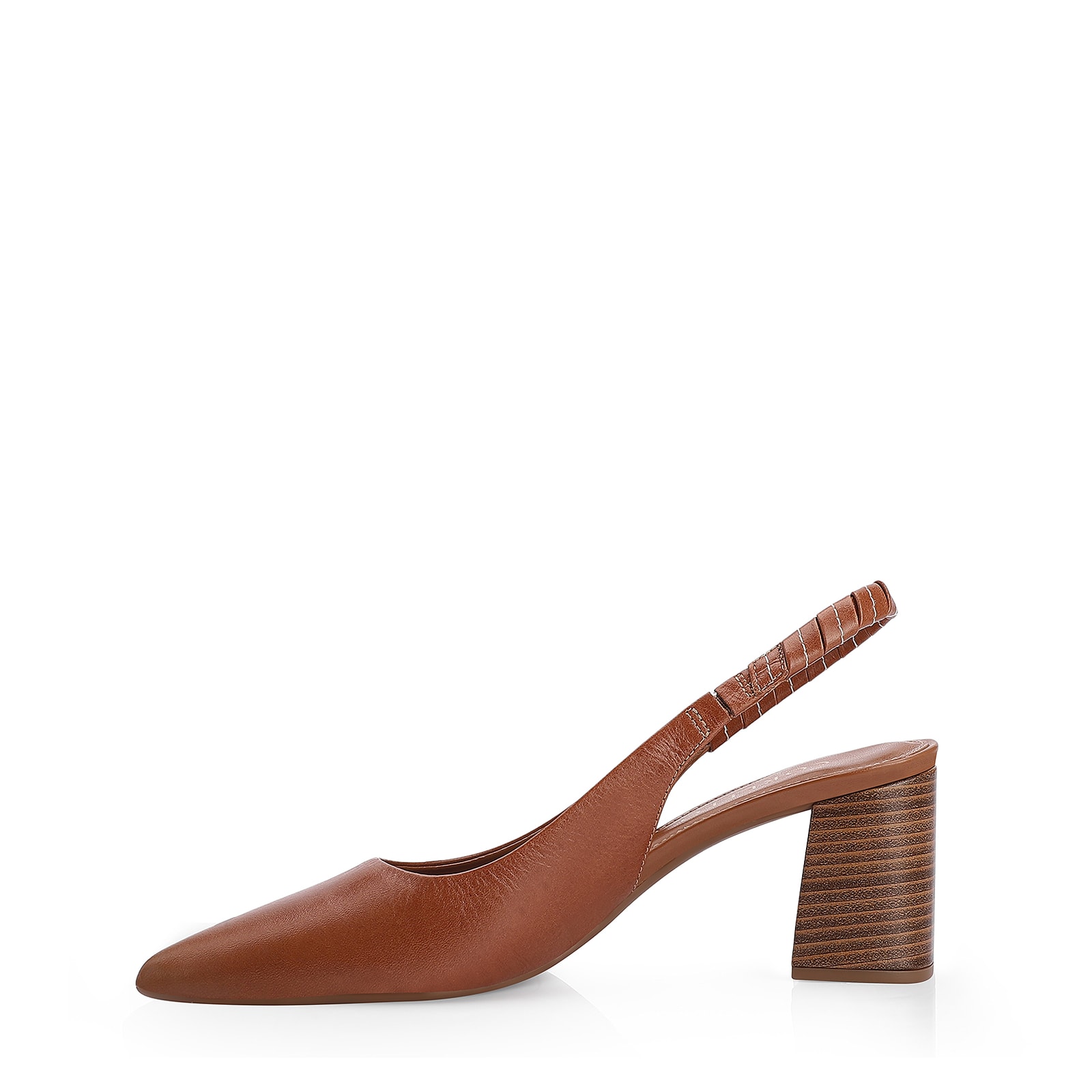 Scarpin Couro Marrom