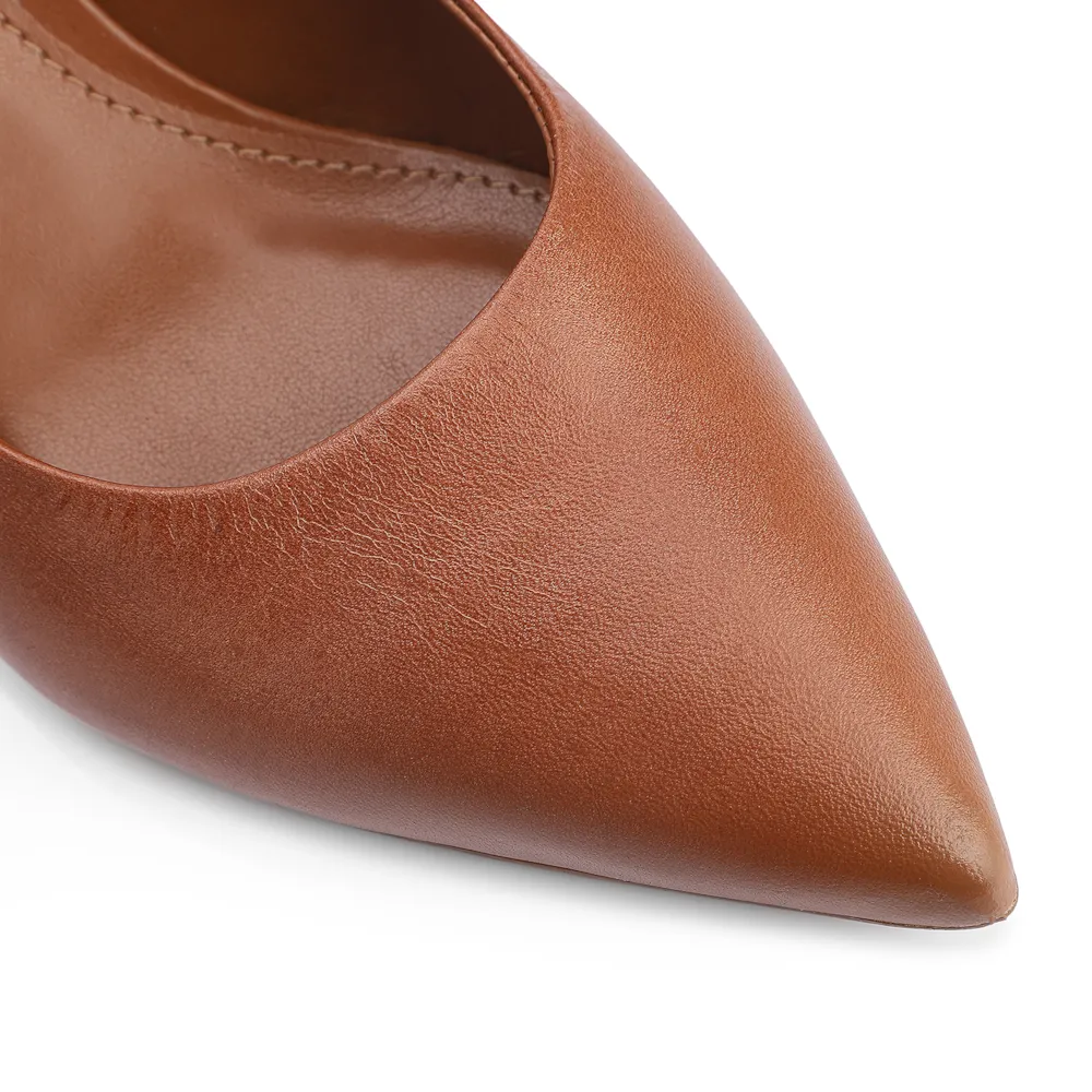 Scarpin Couro Marrom - imagem 6