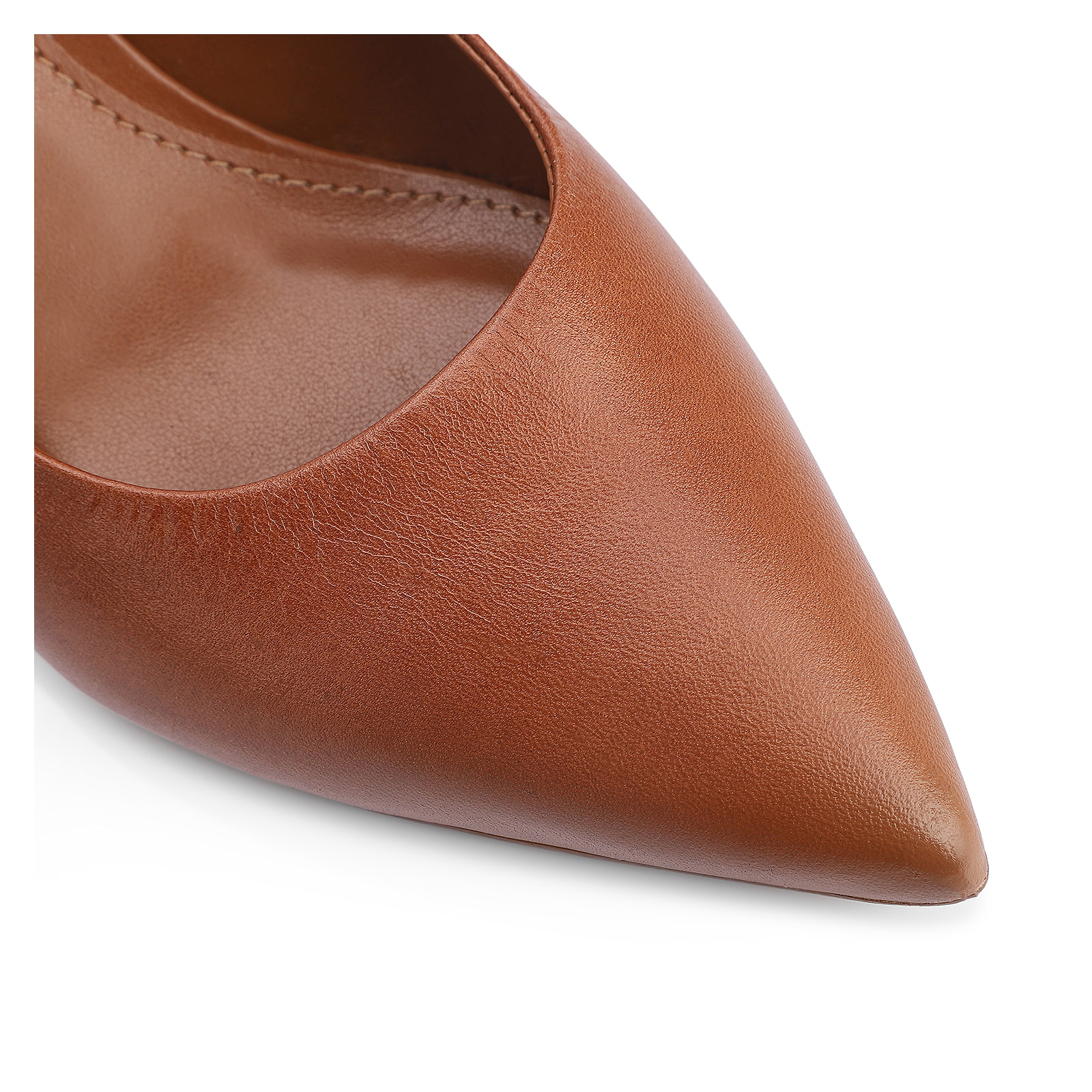 Scarpin Couro Marrom