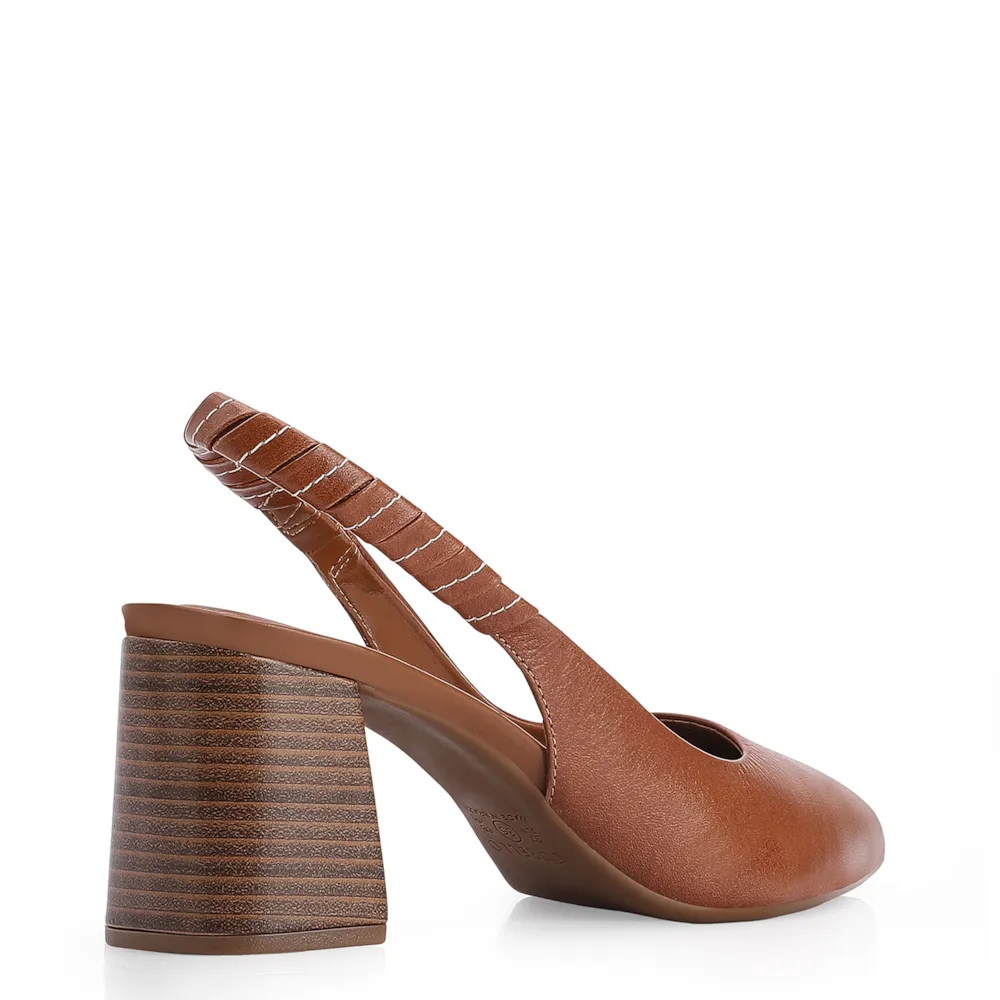 Scarpin Couro Marrom - imagem 3