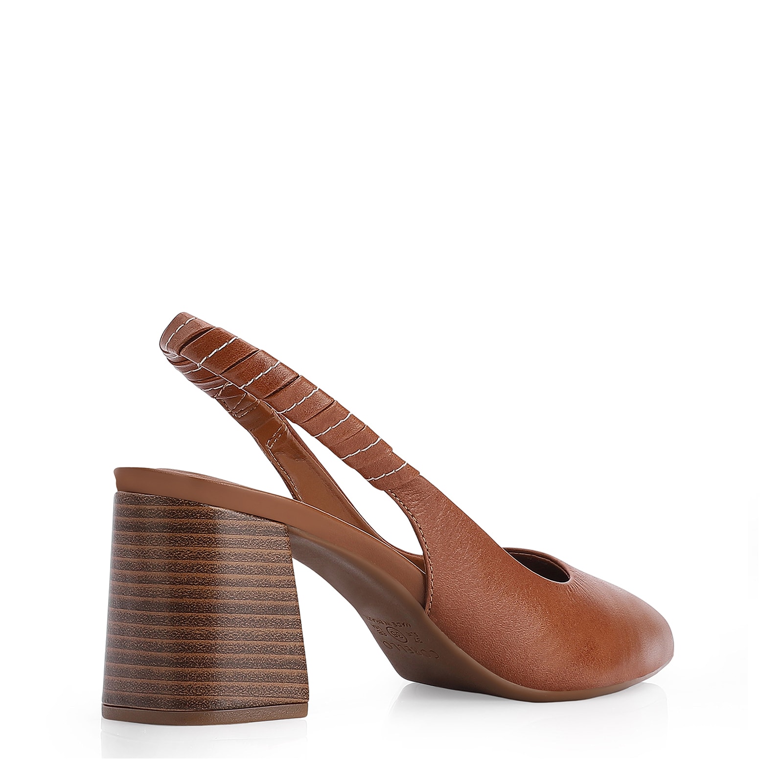 Scarpin Couro Marrom