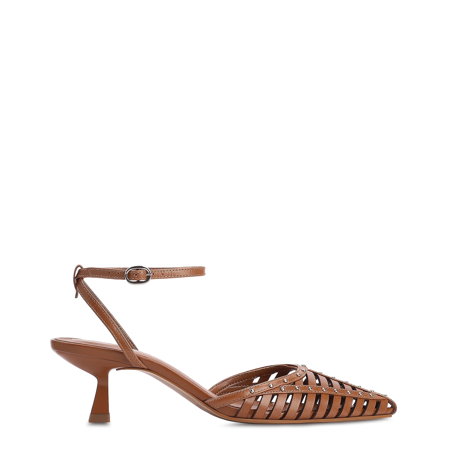 Scarpin Couro Marrom