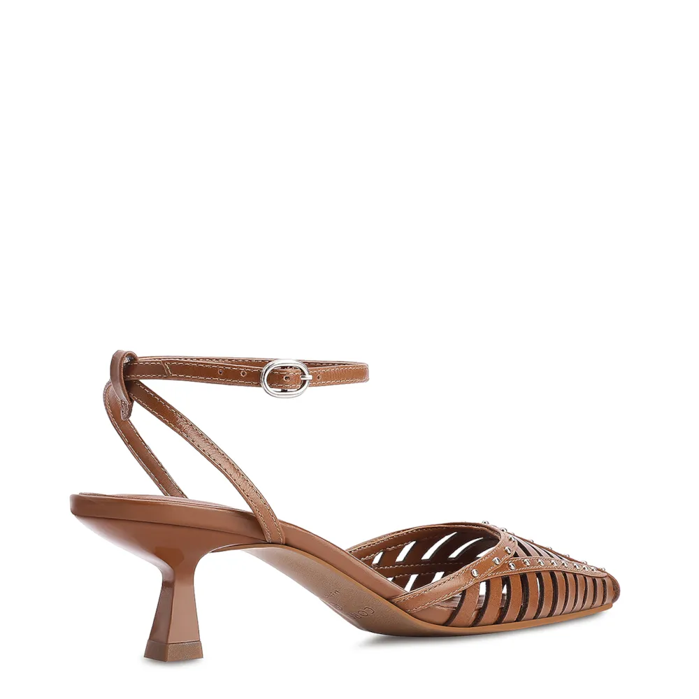 Scarpin Couro Marrom - imagem 4