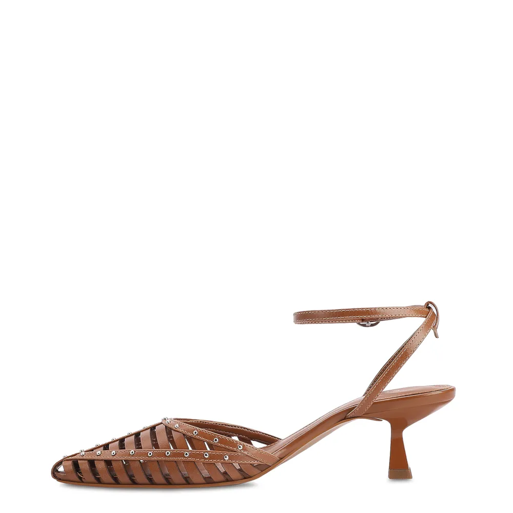 Scarpin Couro Marrom - imagem 5