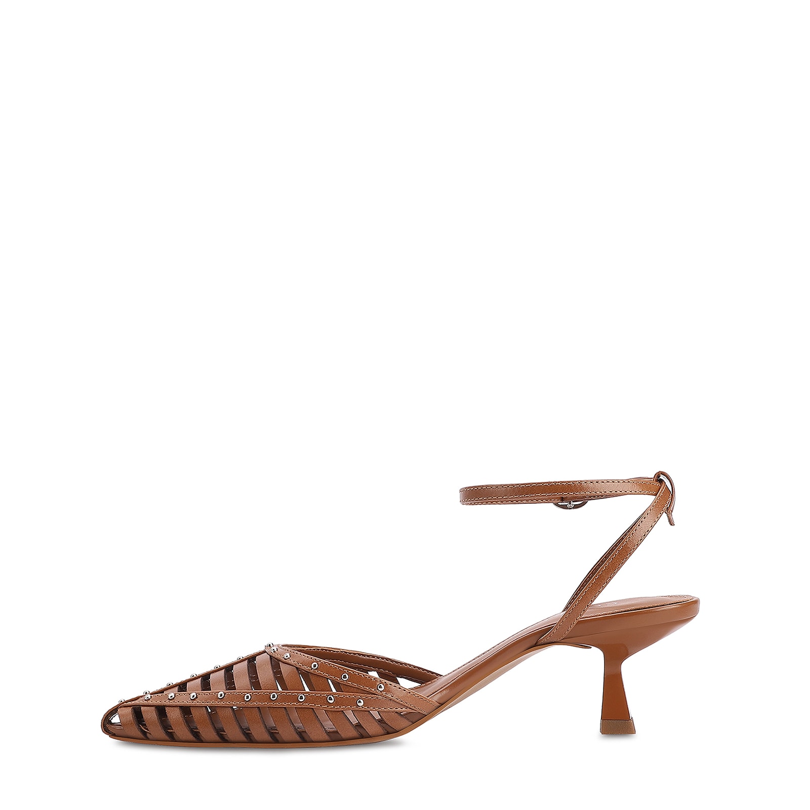 Scarpin Couro Marrom