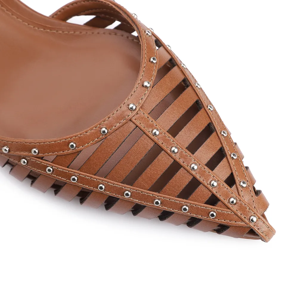 Scarpin Couro Marrom - imagem 7