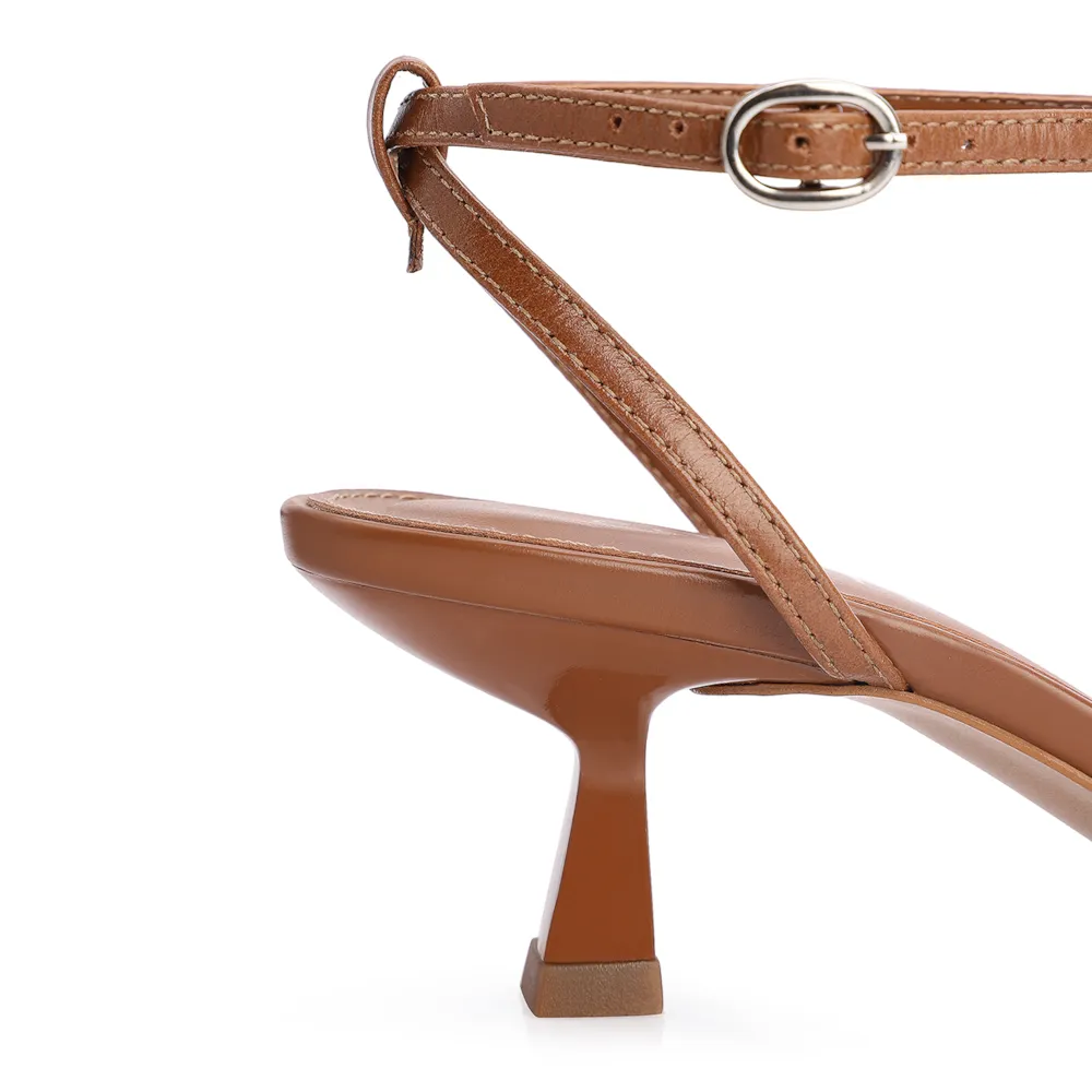Scarpin Couro Marrom - imagem 8
