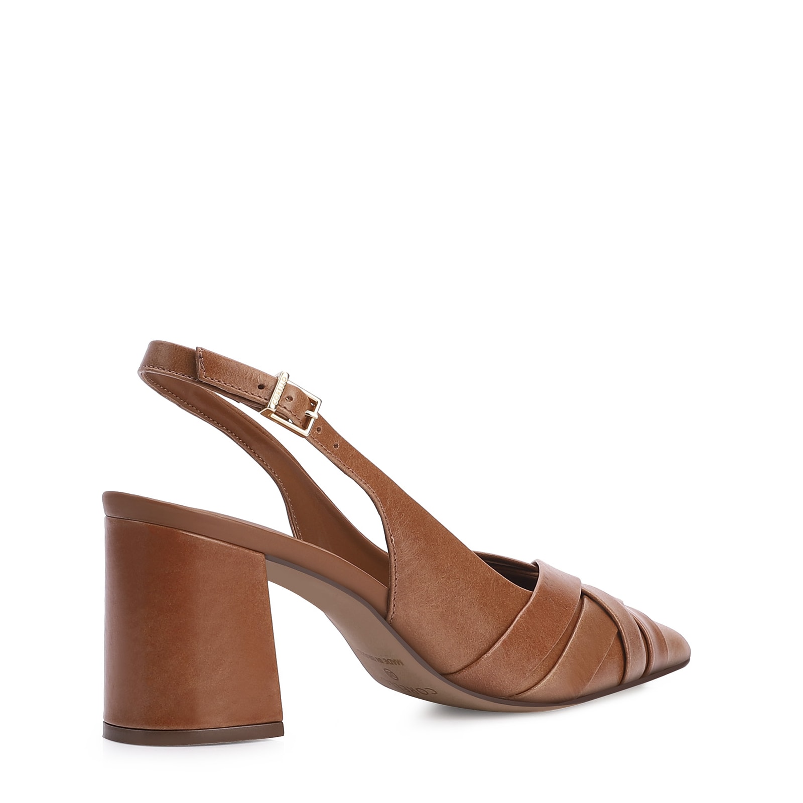 Scarpin Couro Marrom