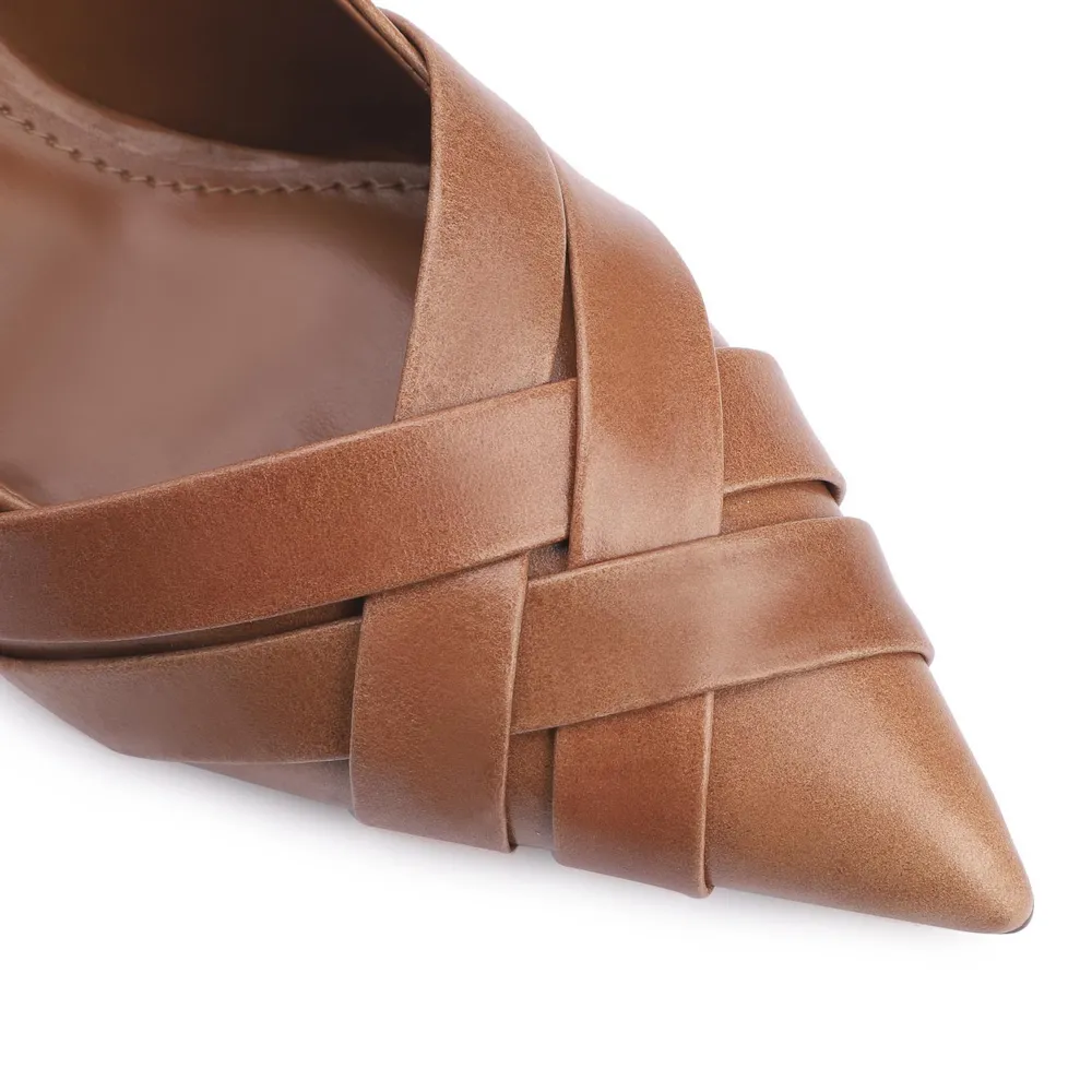 Scarpin Couro Marrom - imagem 7