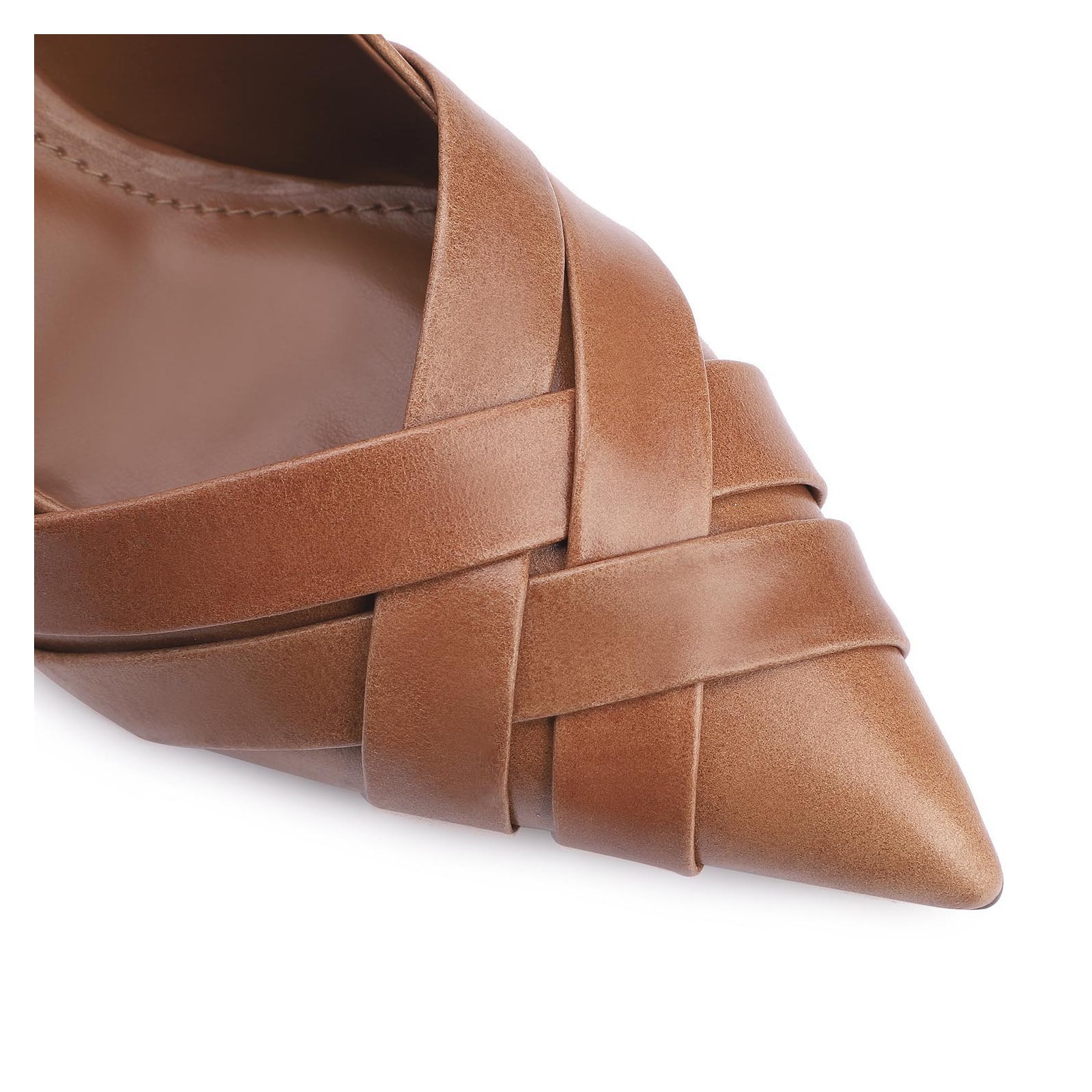 Scarpin Couro Marrom