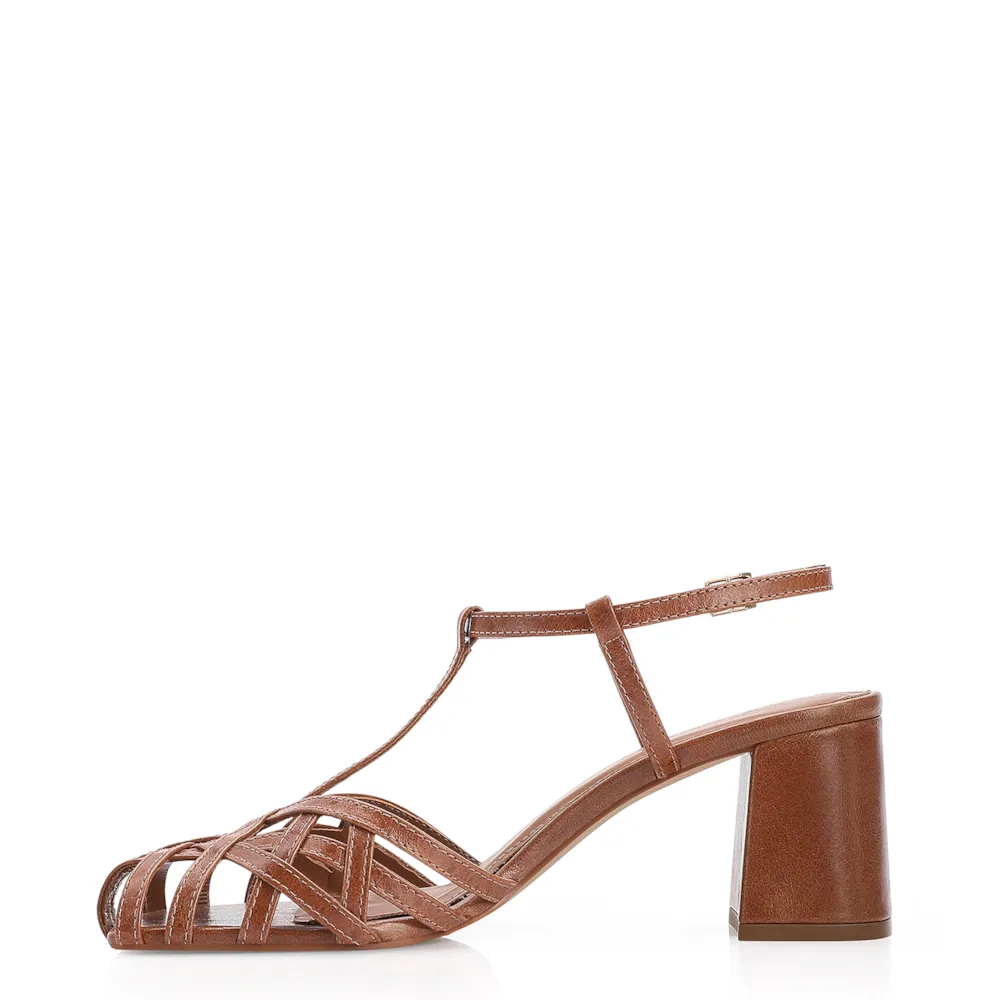 Scarpin Couro Marrom - imagem 4