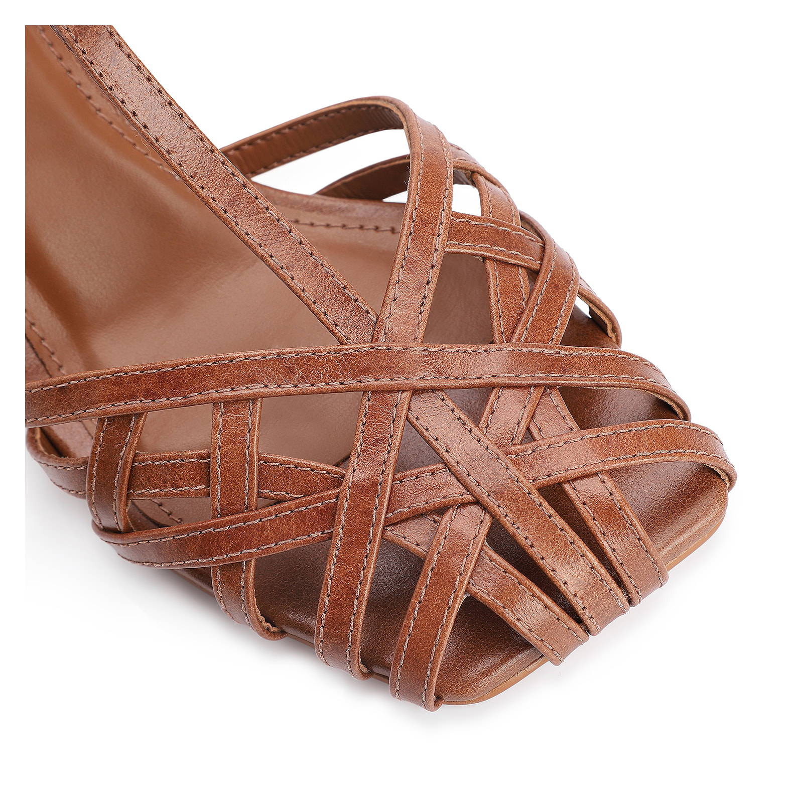 Scarpin Couro Marrom