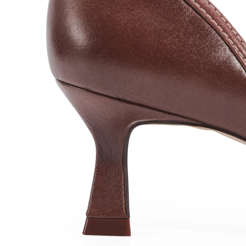 Scarpin Couro Marrom - imagem 7