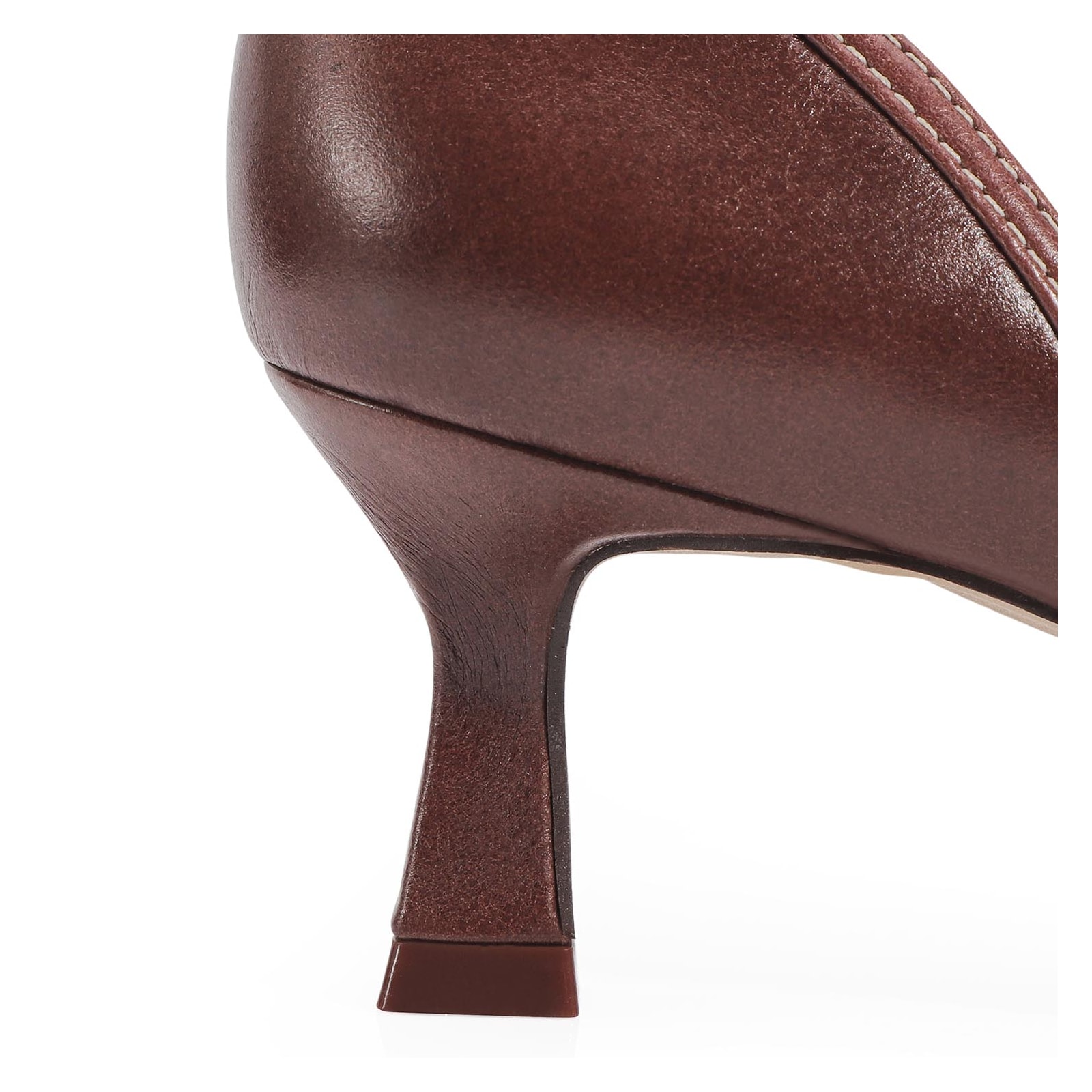 Scarpin Couro Marrom