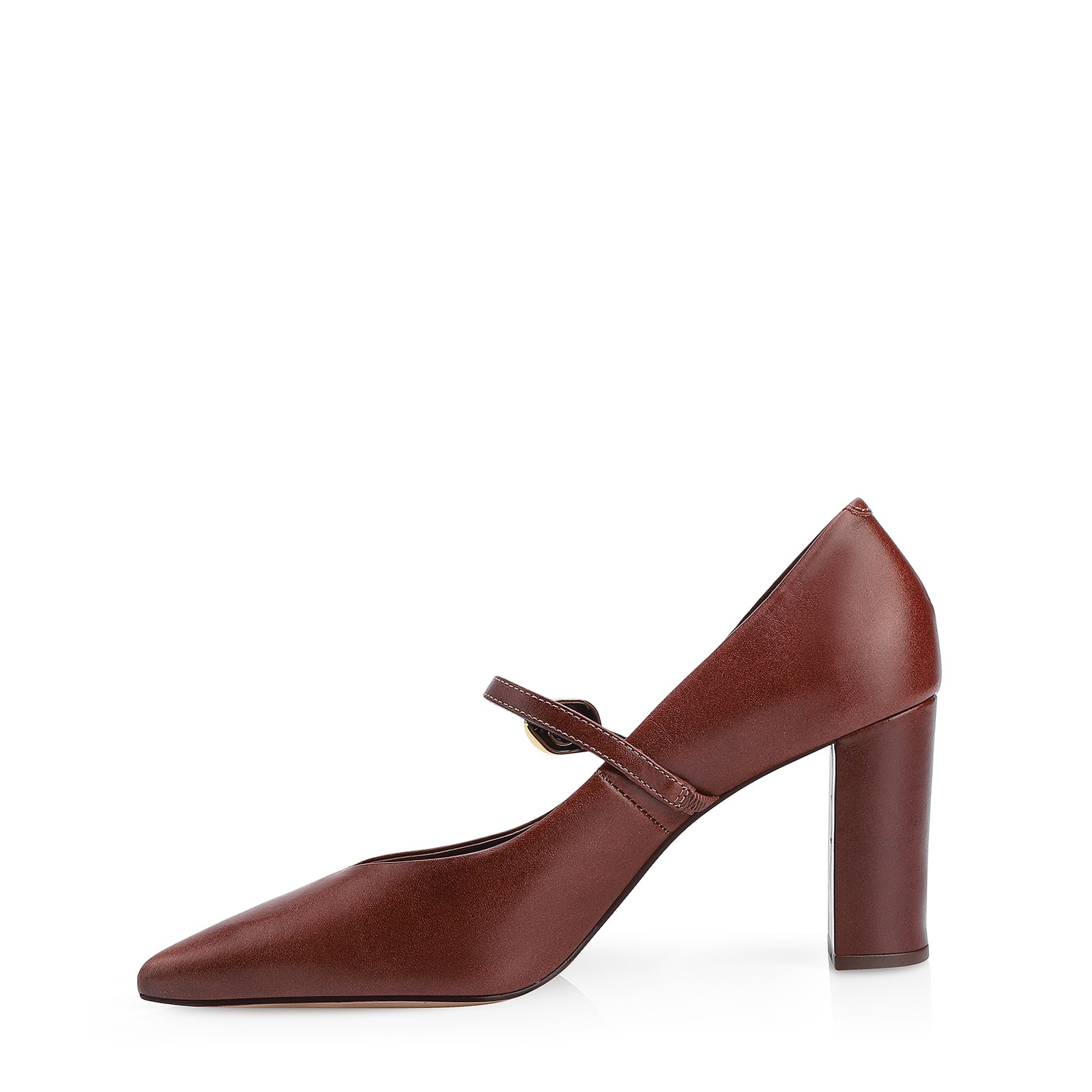Scarpin Couro Marrom