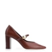 Scarpin Couro Marrom - imagem 2