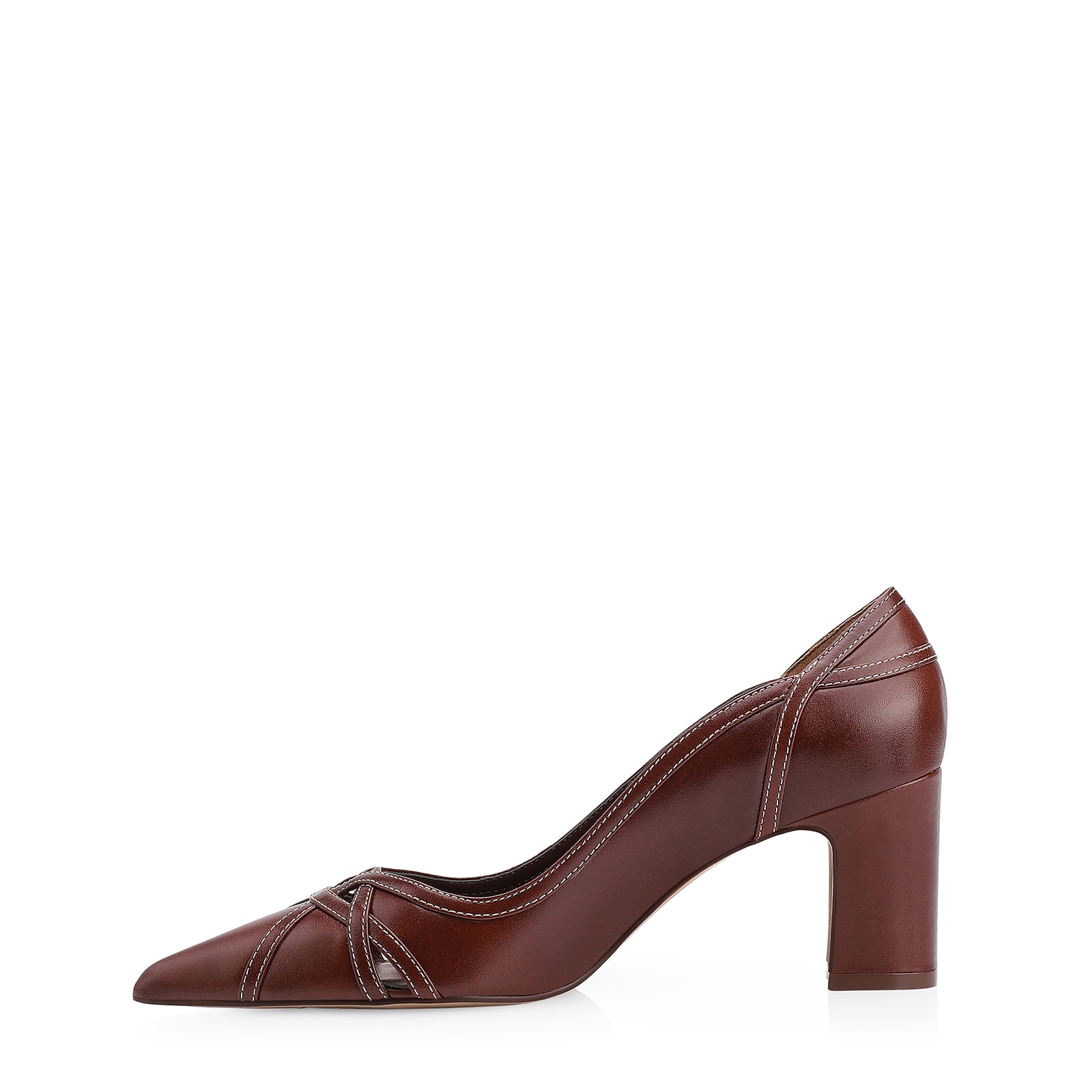Scarpin Couro Marrom