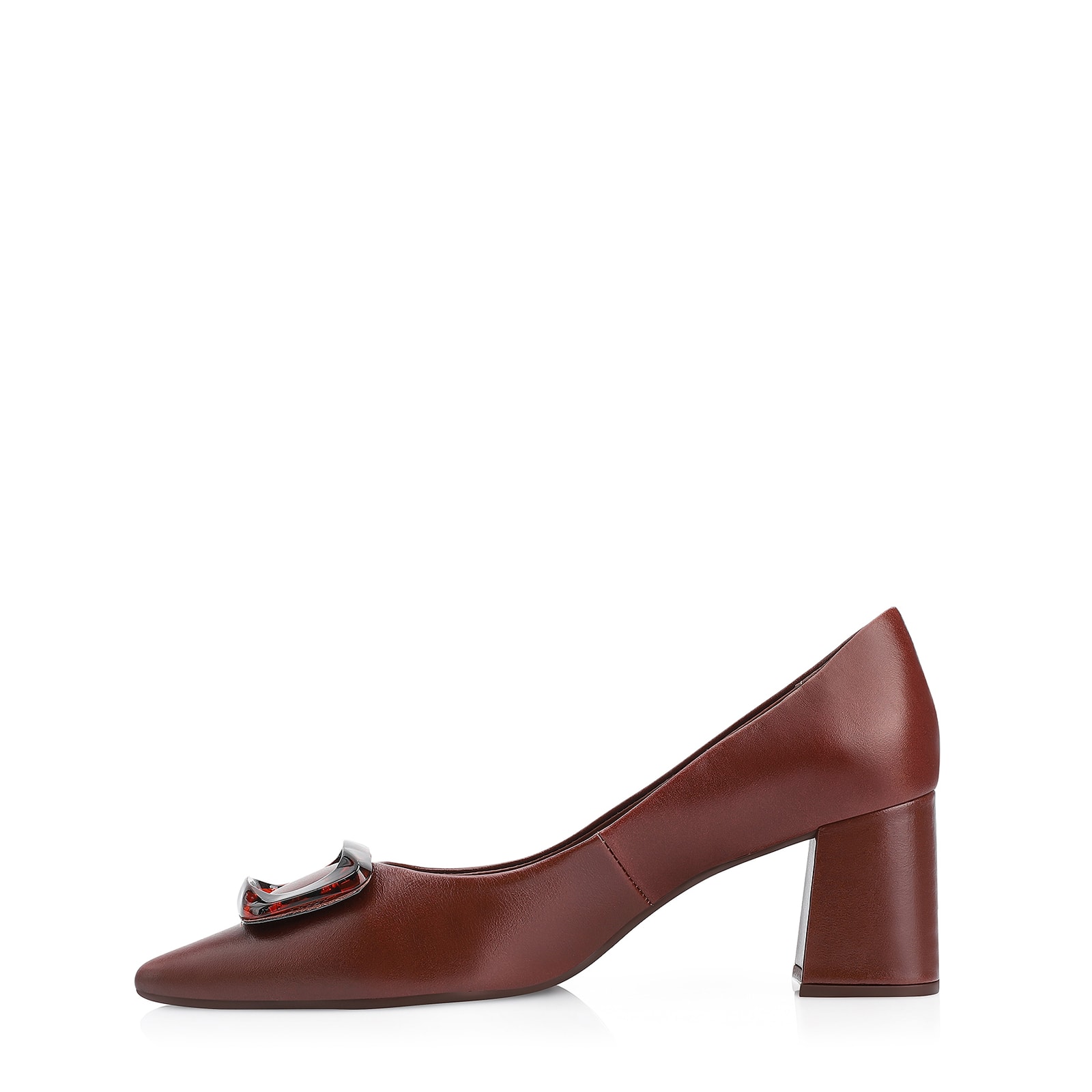 Scarpin Couro Marrom