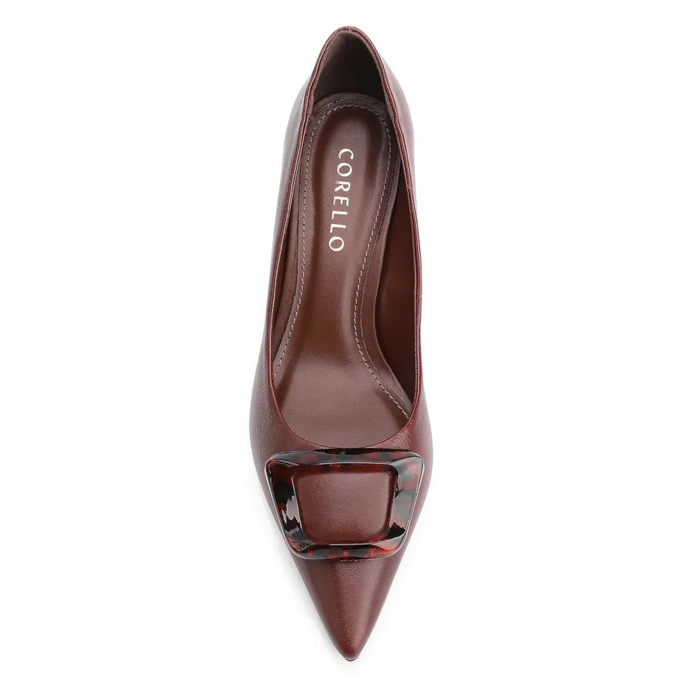 Scarpin Couro Marrom - imagem 5
