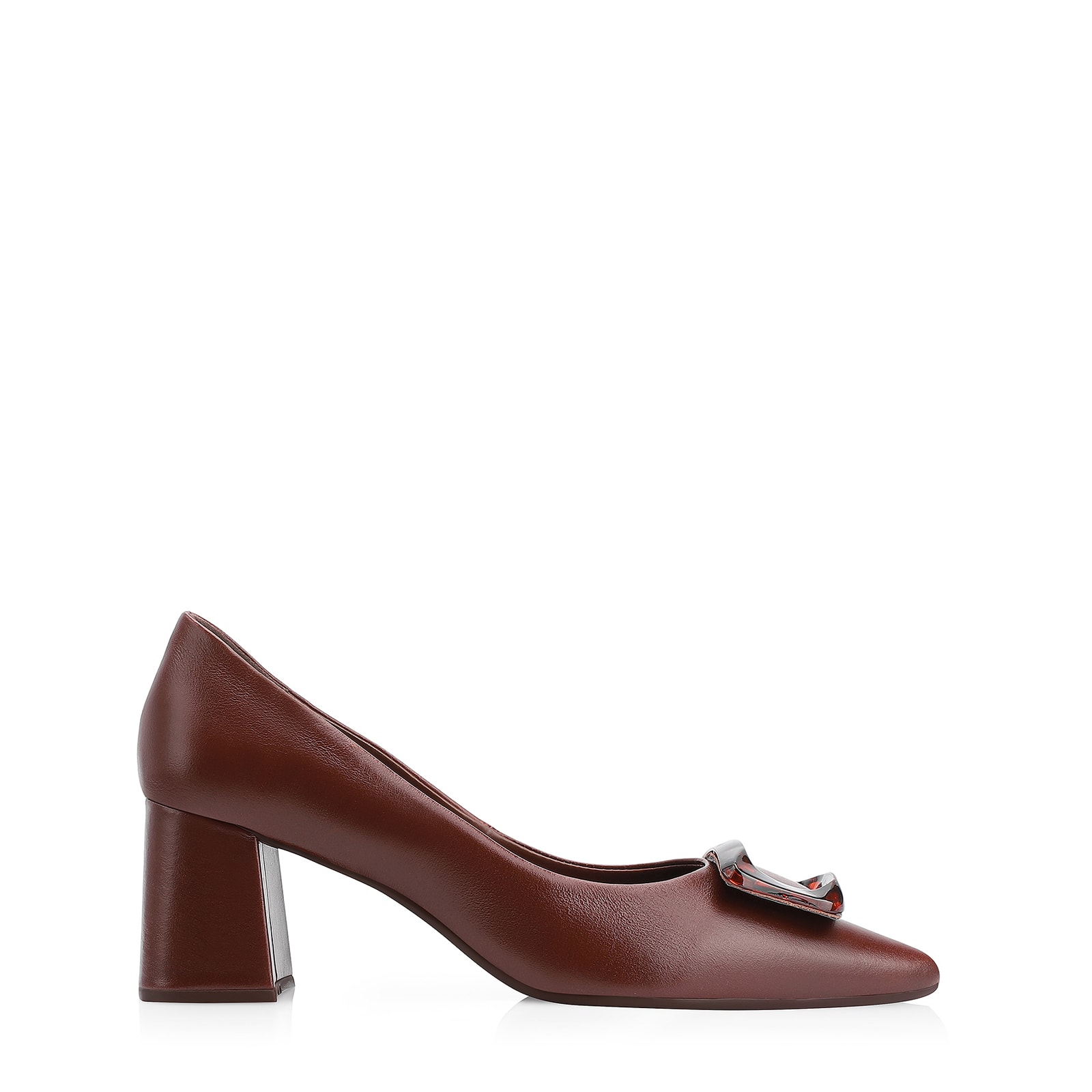 Scarpin Couro Marrom