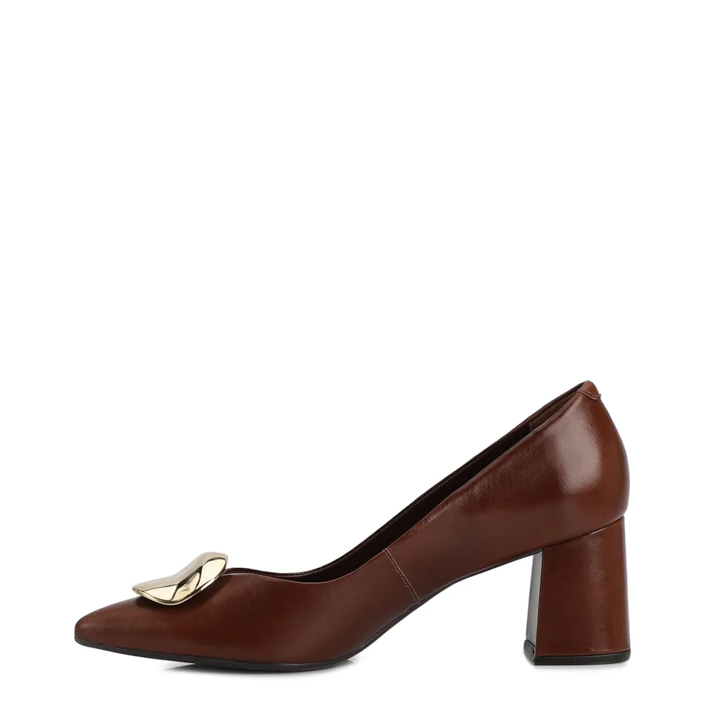 Scarpin Couro Marrom - imagem 4