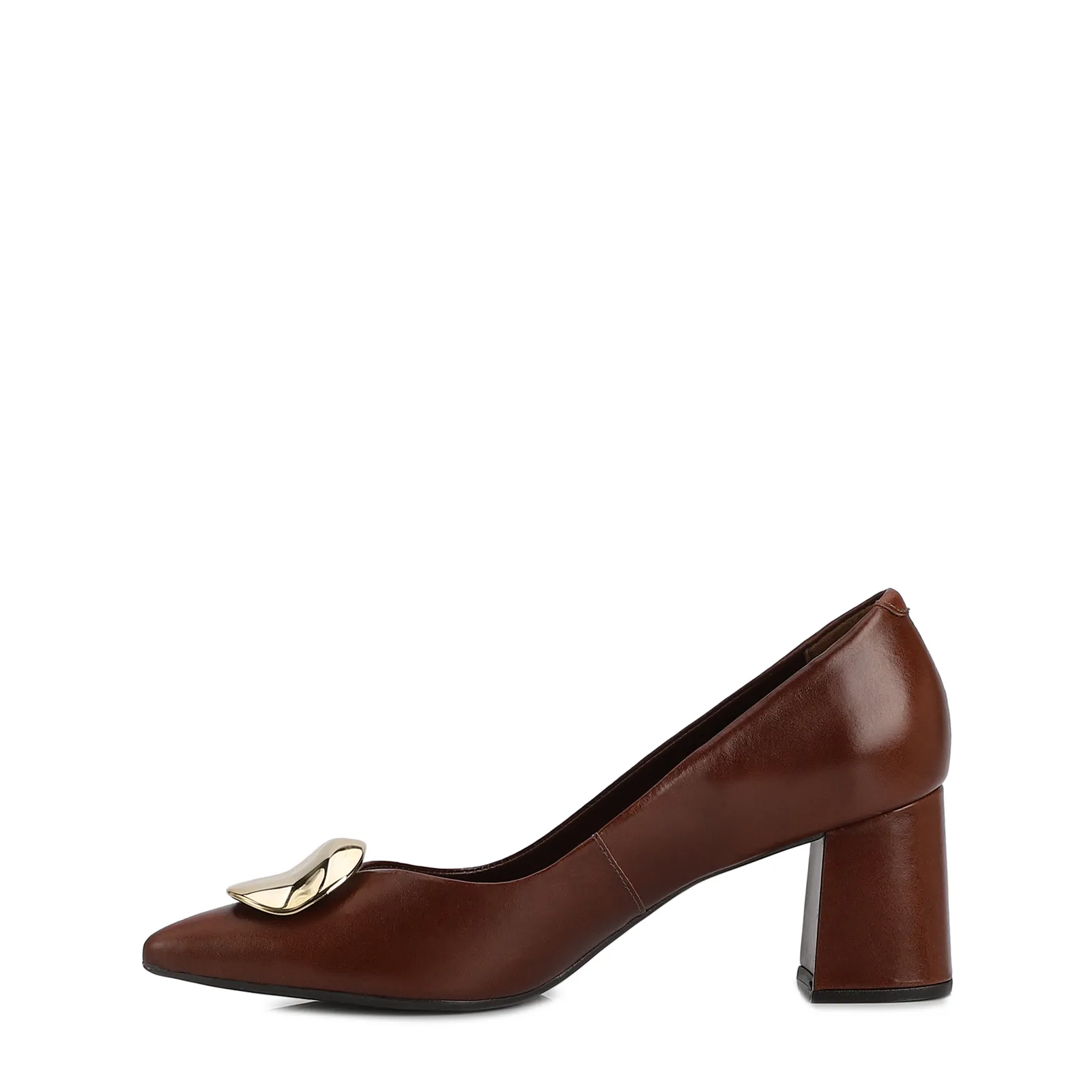 Scarpin Couro Marrom