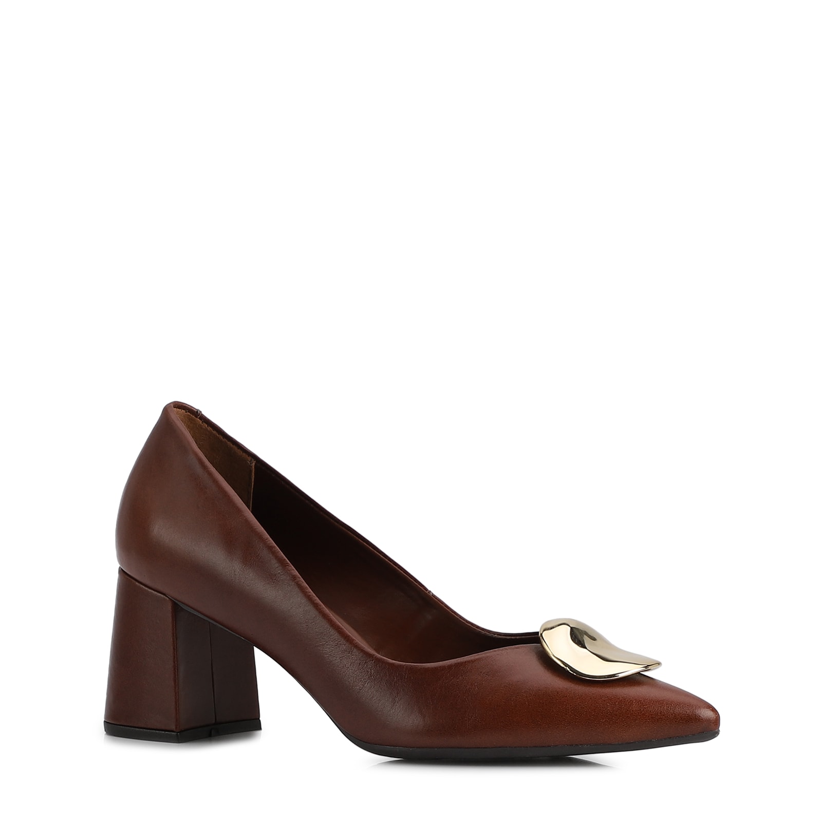 Scarpin Couro Marrom