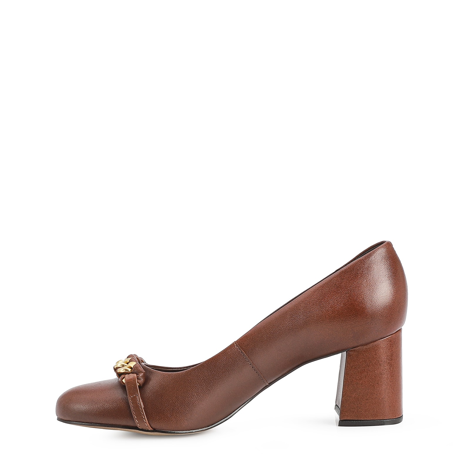 Scarpin Couro Marrom