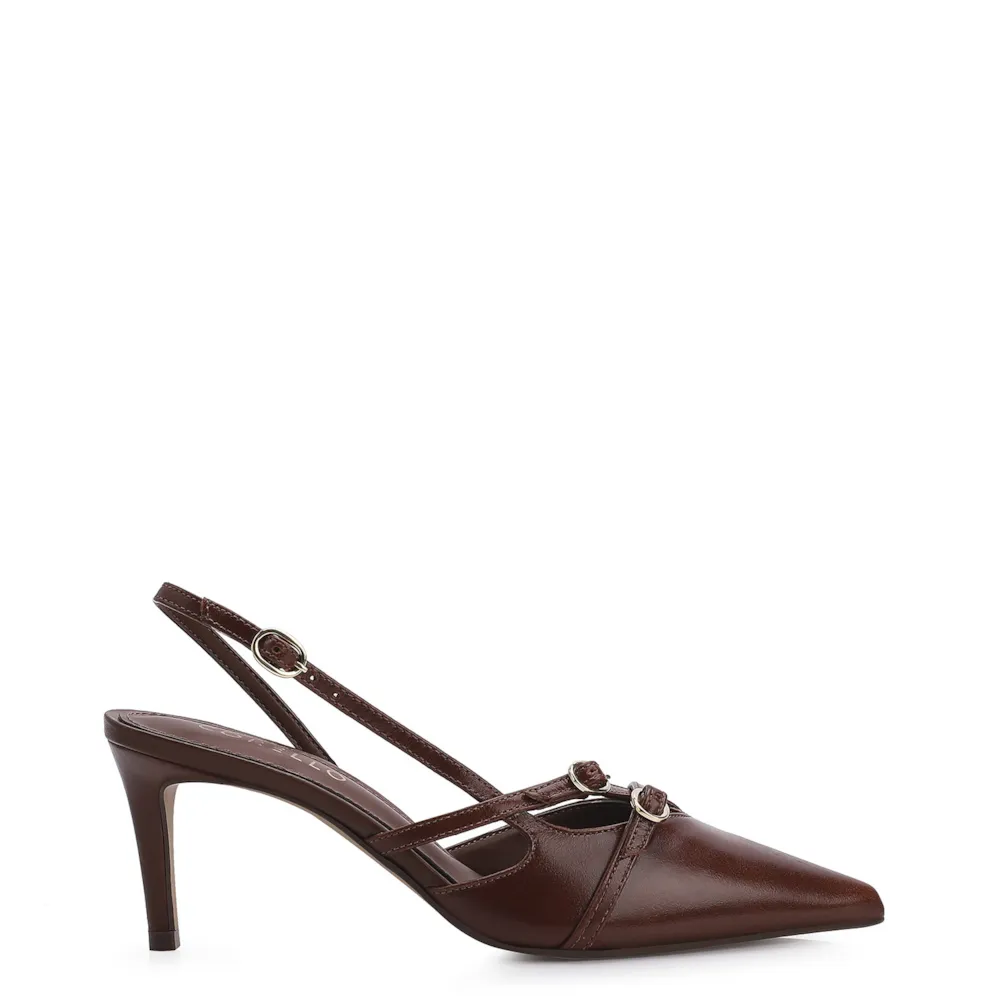 Scarpin Couro Marrom - imagem 3