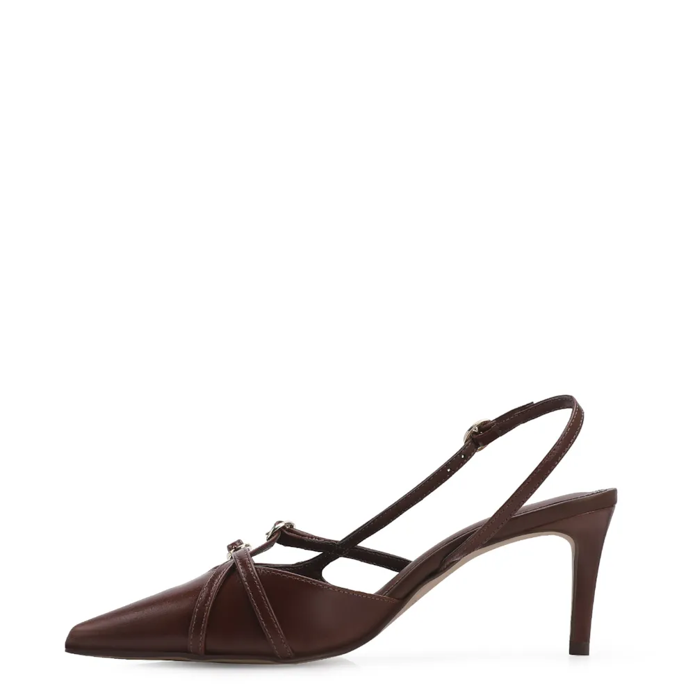 Scarpin Couro Marrom - imagem 5