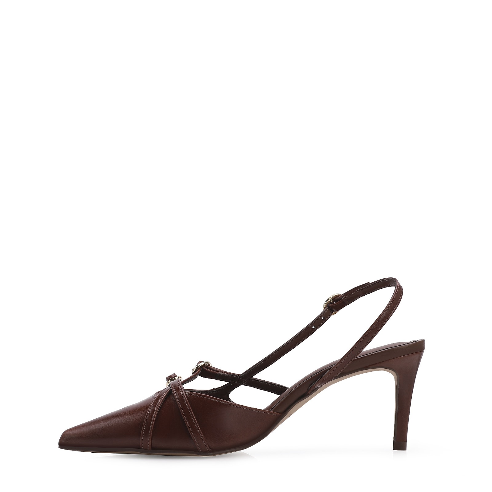 Scarpin Couro Marrom