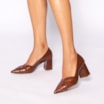 Scarpin Couro Marrom - imagem 2