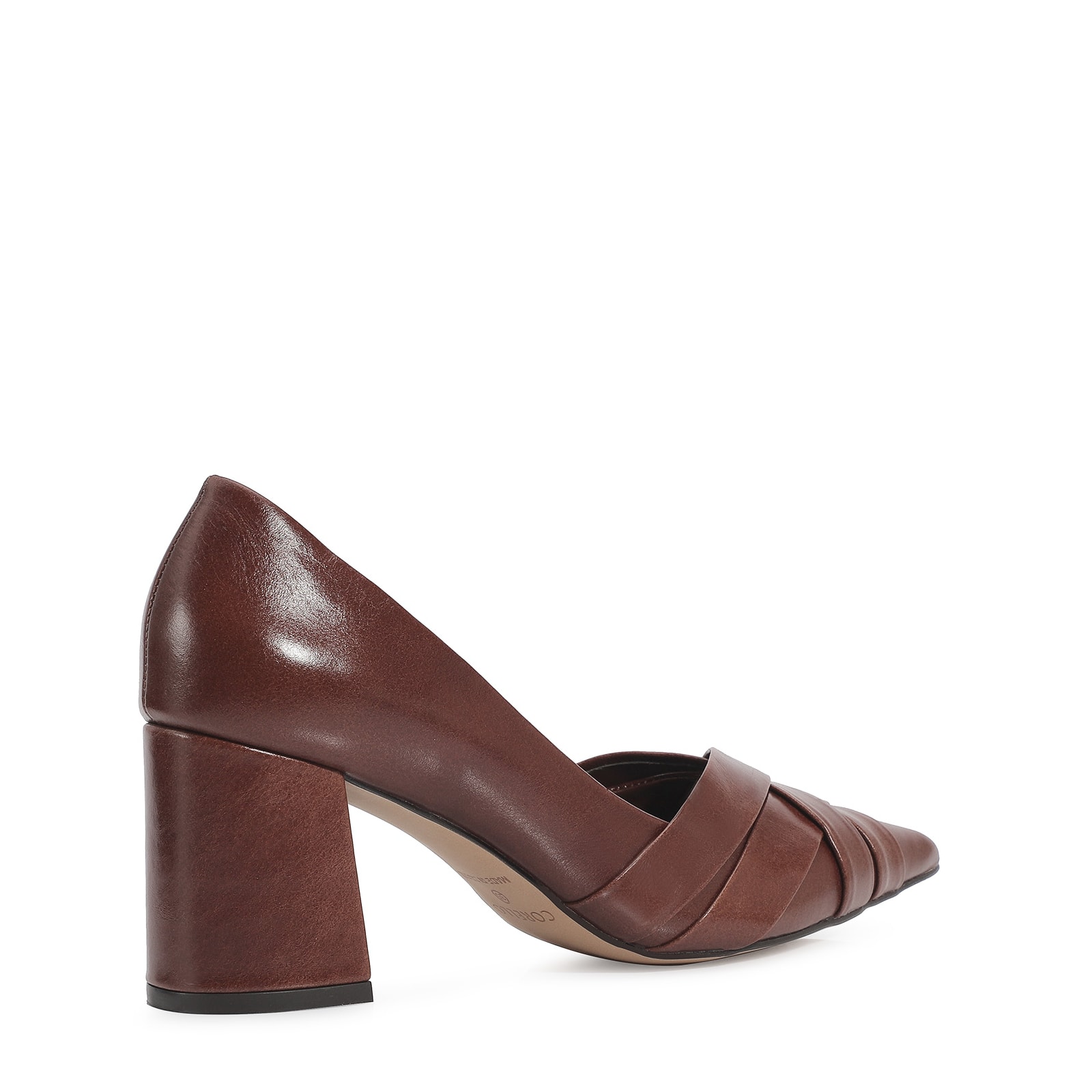 Scarpin Couro Marrom
