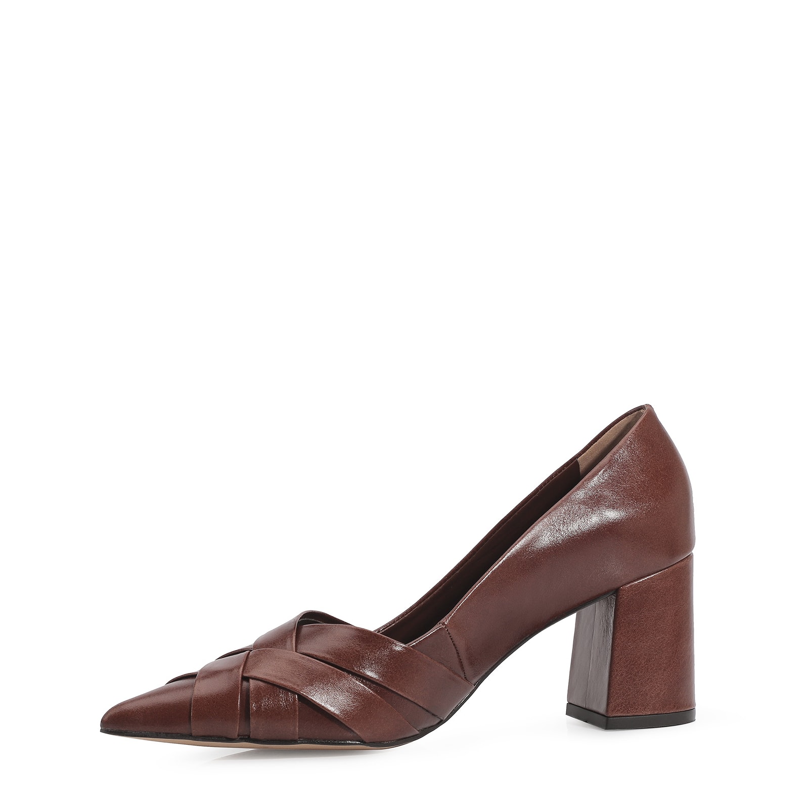 Scarpin Couro Marrom