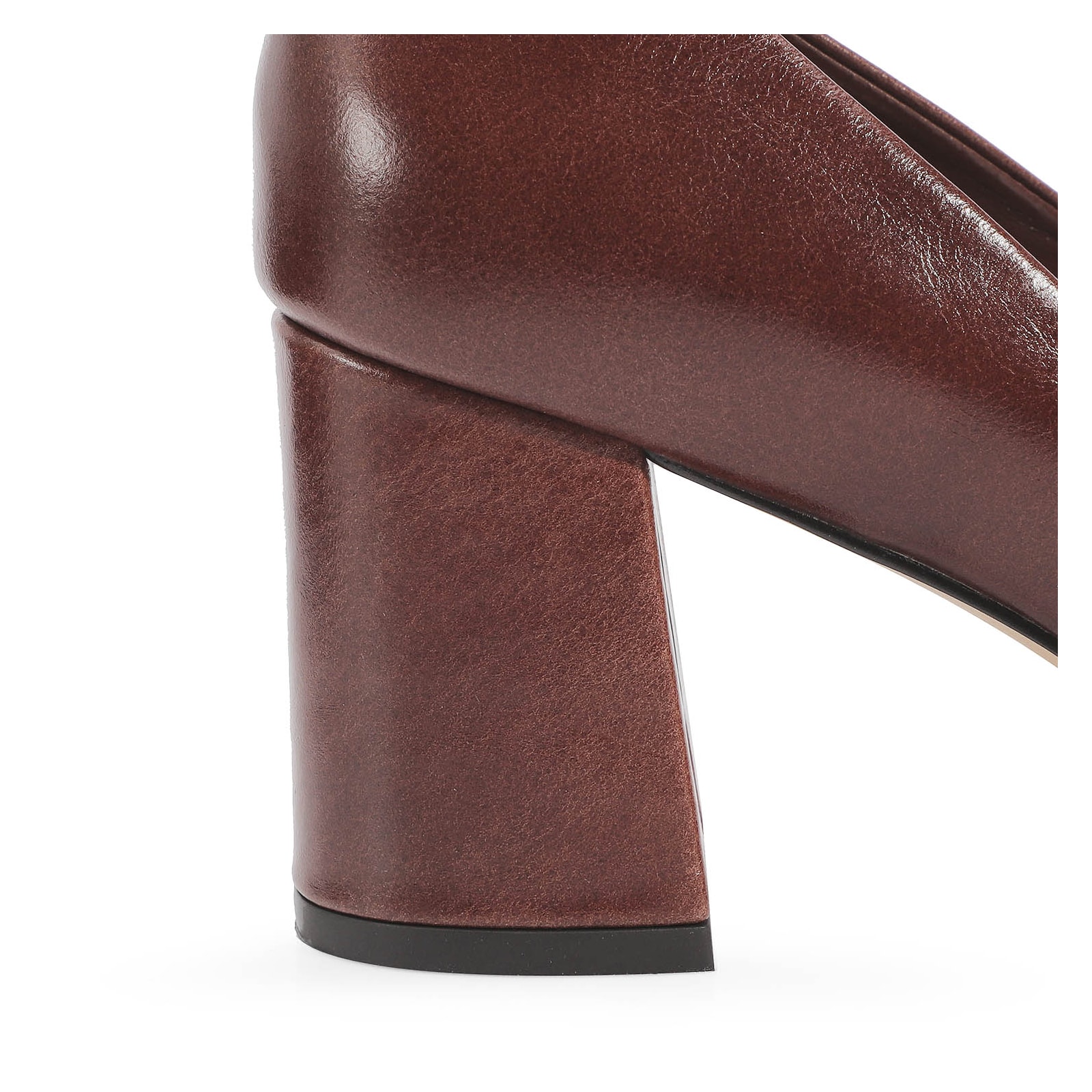 Scarpin Couro Marrom