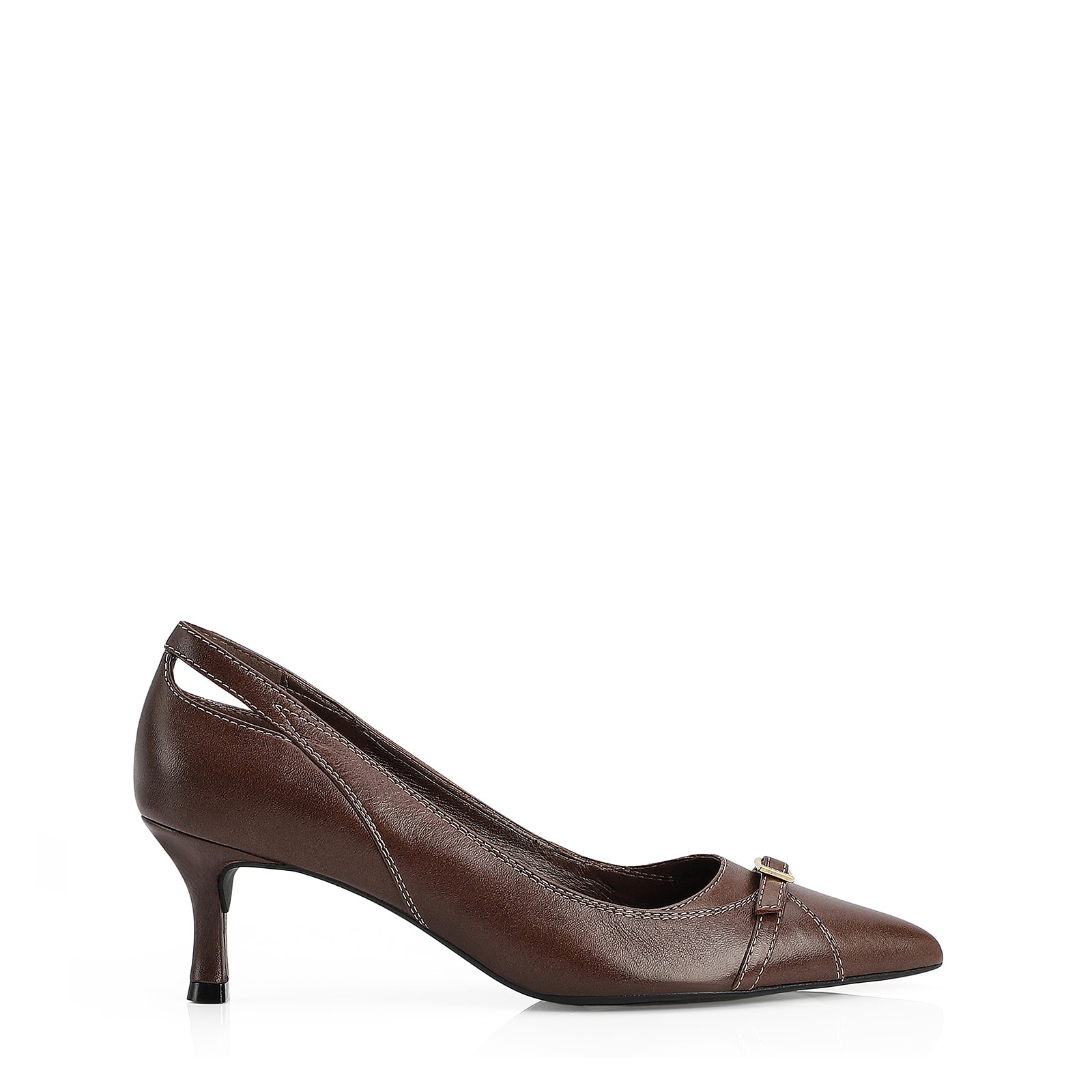 Scarpin Couro Marrom