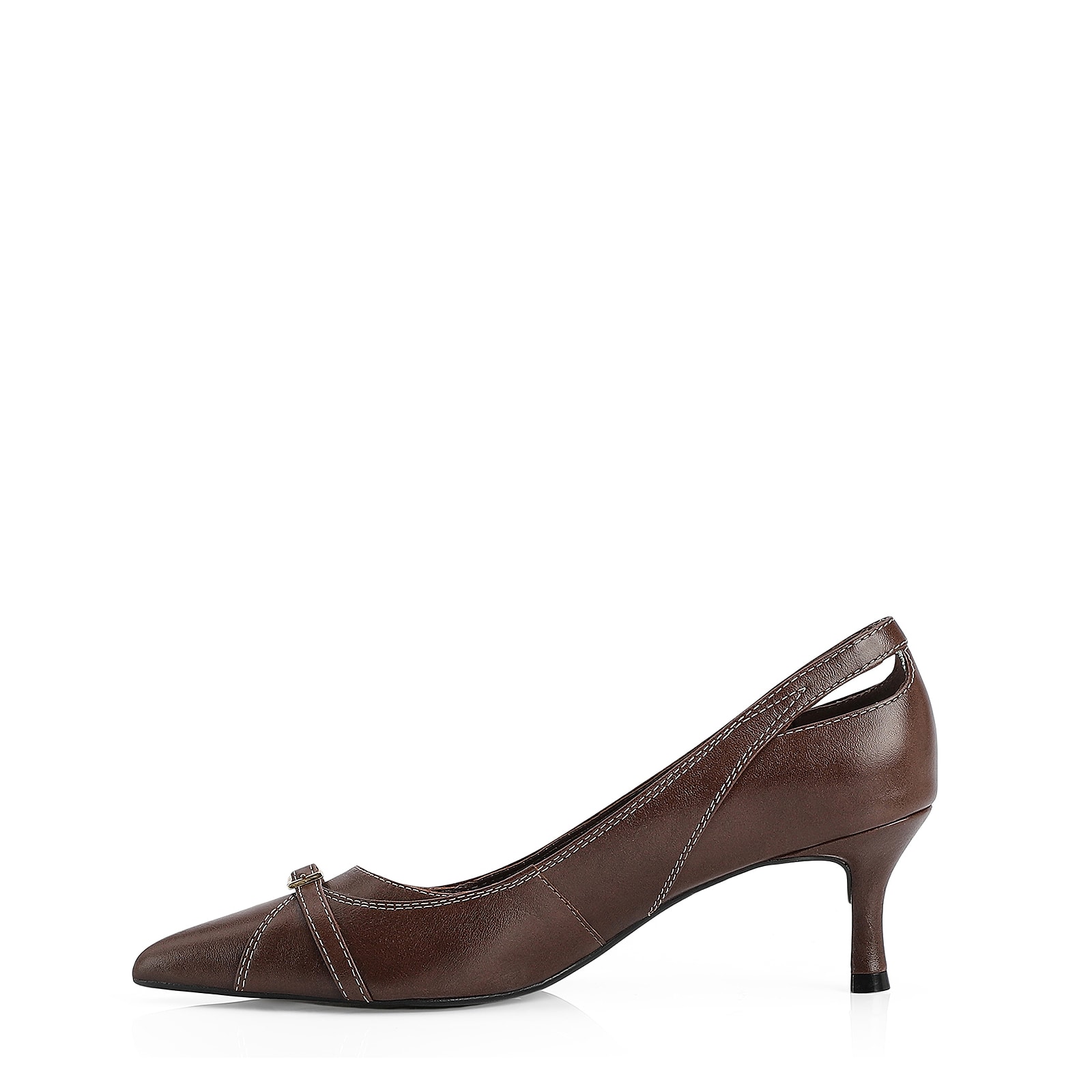Scarpin Couro Marrom